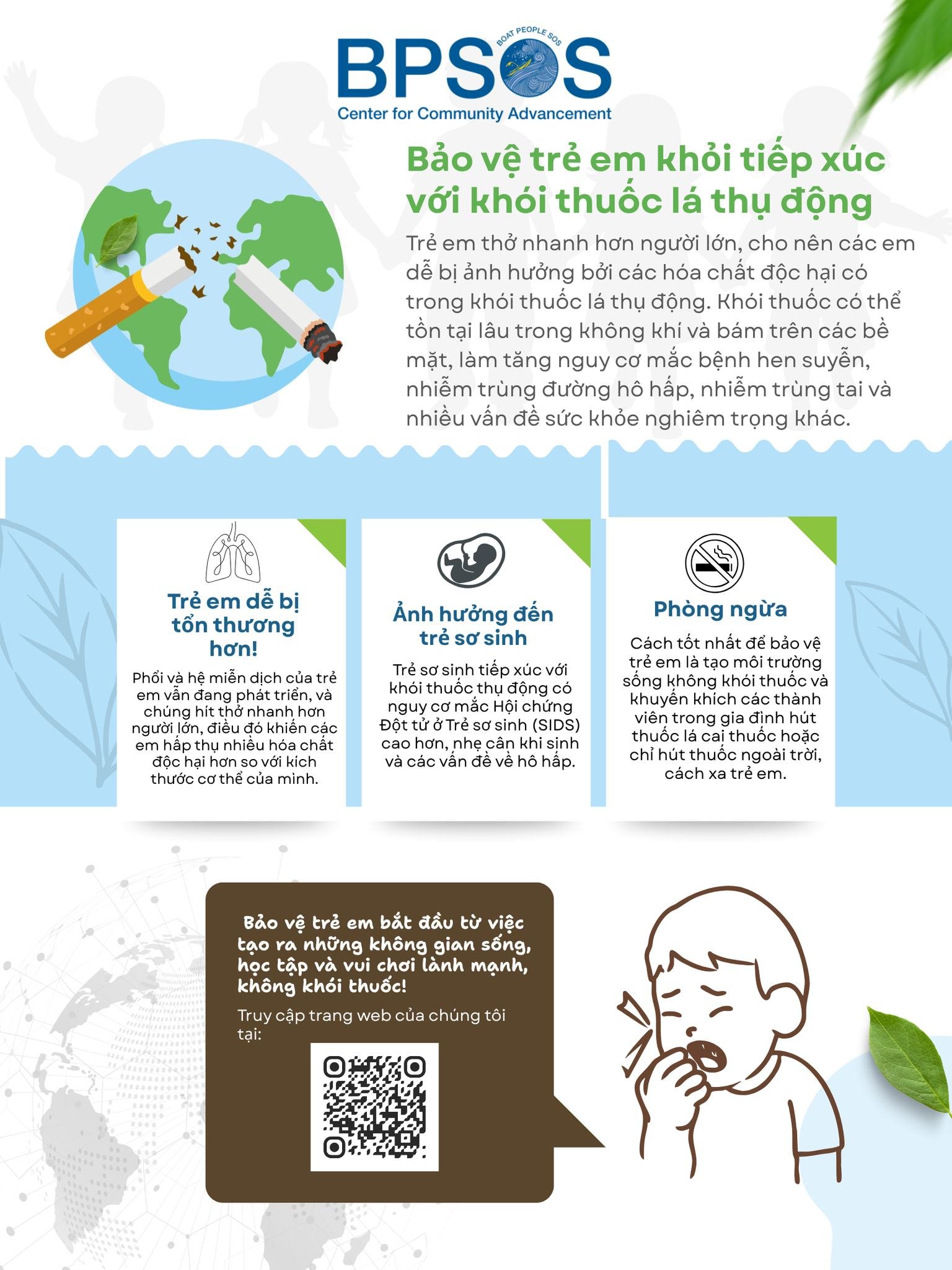 🚭 Protect Children from Secondhand Smoke
There is no safe level of secondhand smoke exposure. Children are especially vulnerable because their lungs and immune systems are still developing. Exposure can increase their risk of asthma, respiratory and