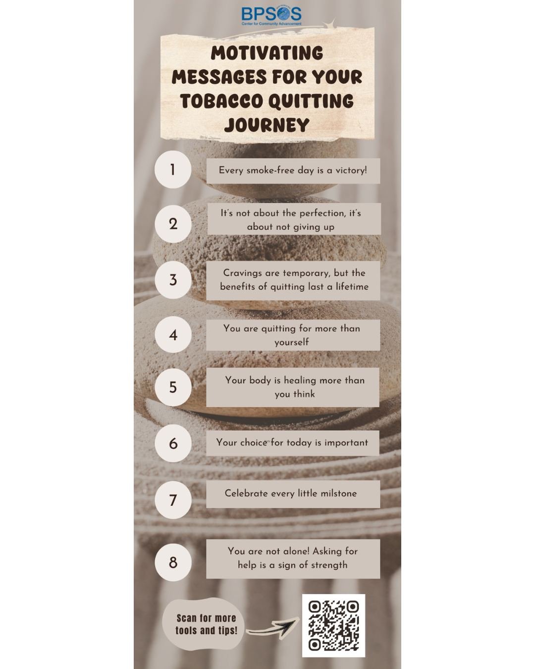 🚭 Every smoke-free day is a victory! 💚

Quitting tobacco is a journey, and every small step counts. Cravings are temporary, your body is healing, and asking for support is a sign of strength. 💪 Celebrate your progress and keep going!

📱 Scan the 