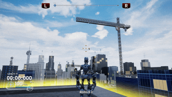 Swing Force simulator Demo Level Example animated Gif