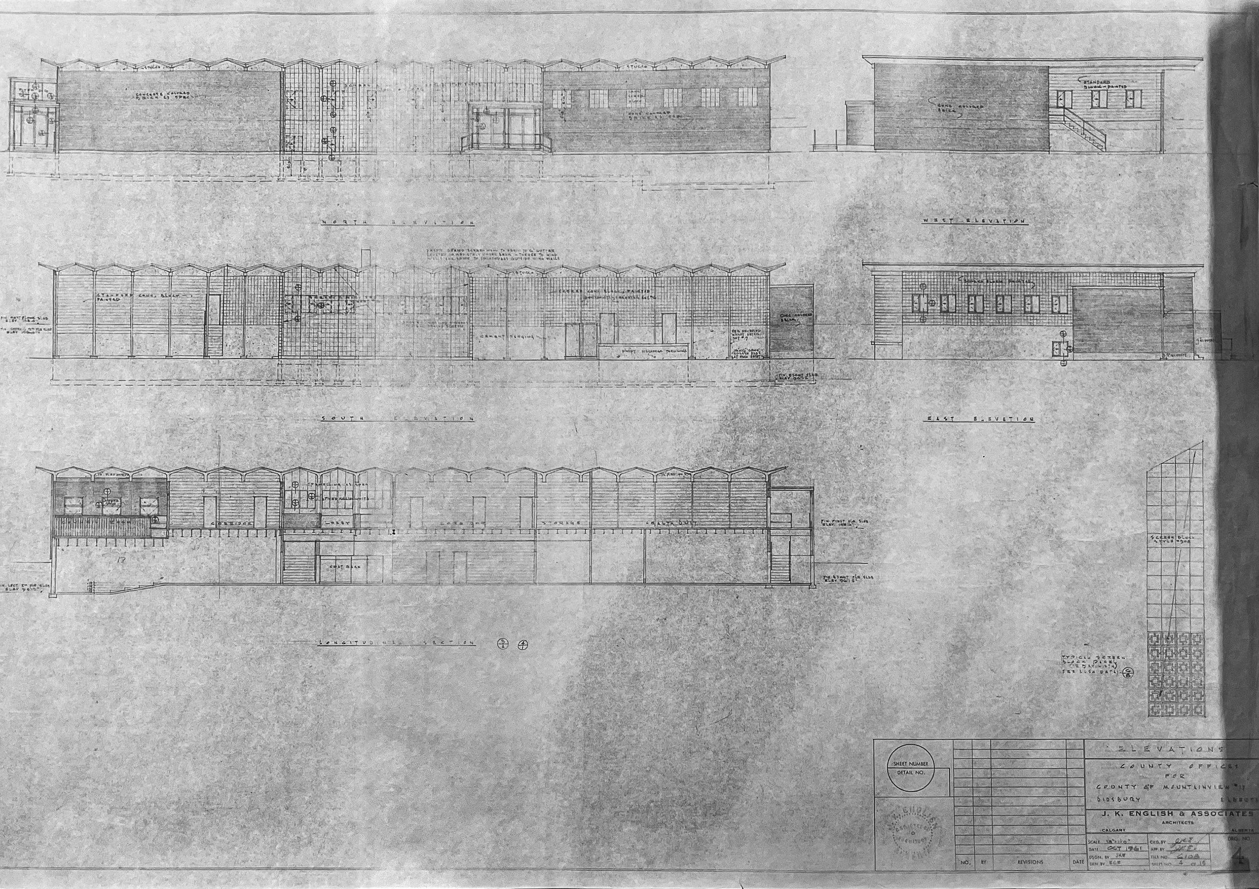  Architectural plans, elevations   Courtesy Town of Didsbury  