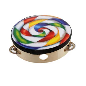 8" Colorful Lollipop Tambourine Drum