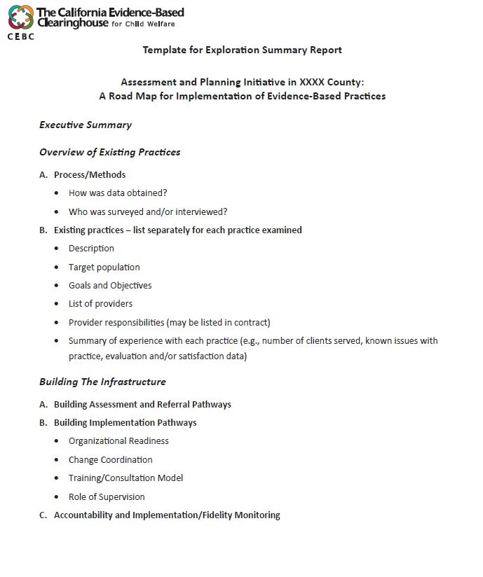 Template Exploration Summary Report