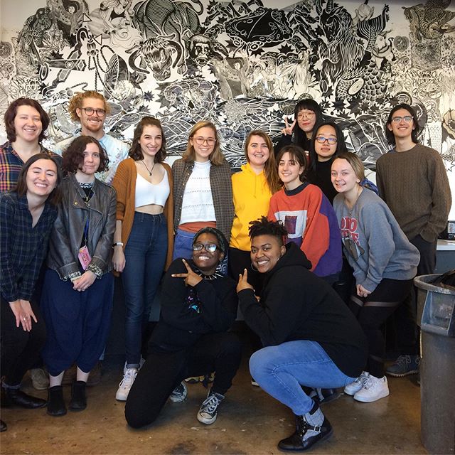 Fall 2019 Intro to Litho &amp; Screen class! 🥳🌟🥳
