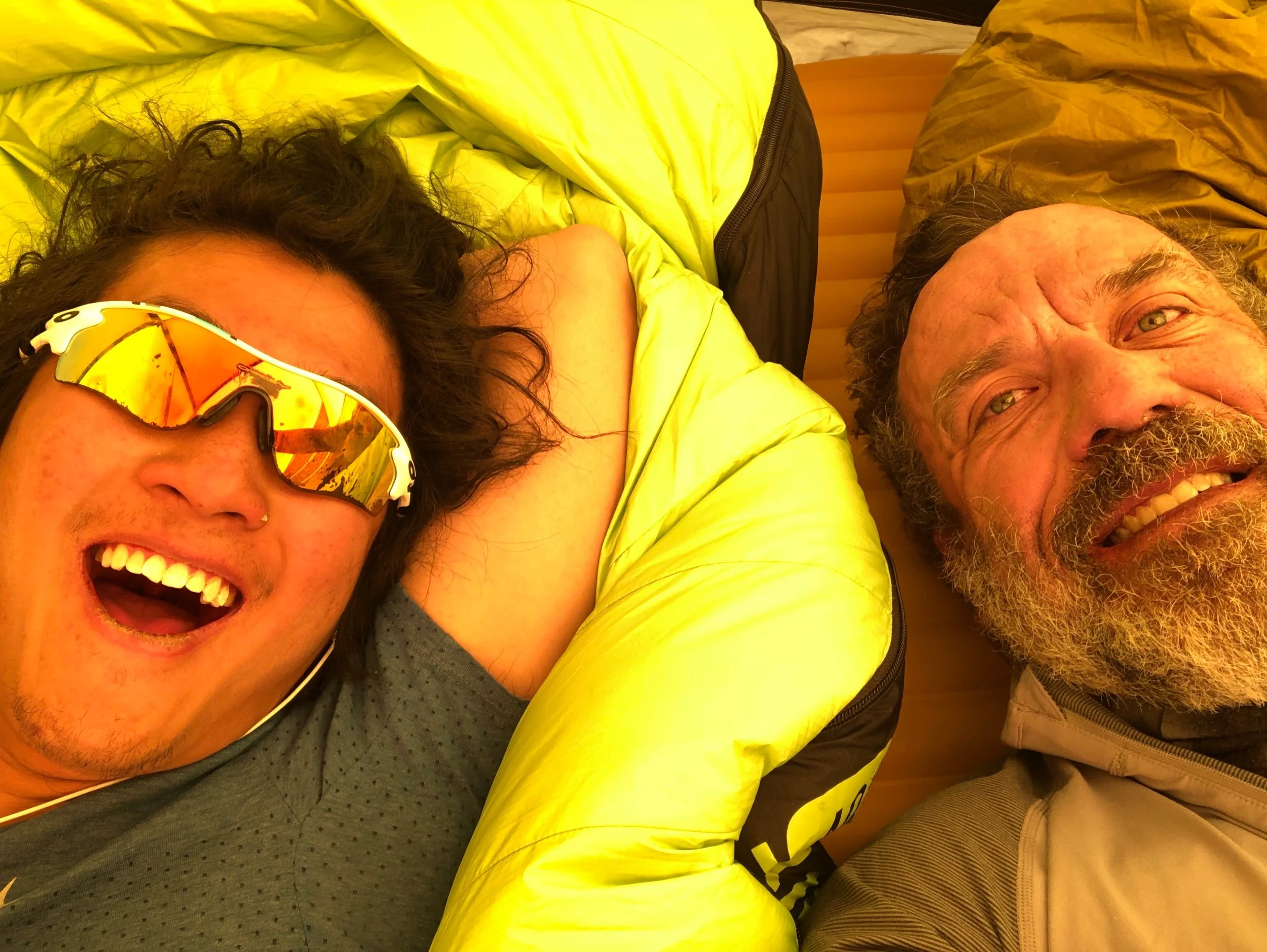 Ben and I are sharing a tent, contemplating the next day and wondering what the move to Camp 2 is like. We’re excited, but we’re also a little nervous before heading to bed.