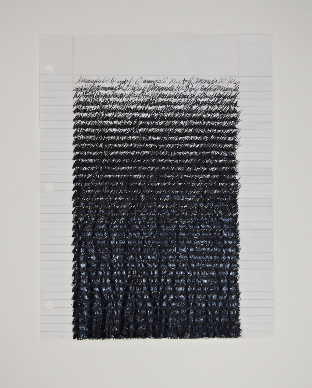 Amanda W. Wagstaff , 2014, ink on loose leaf paper