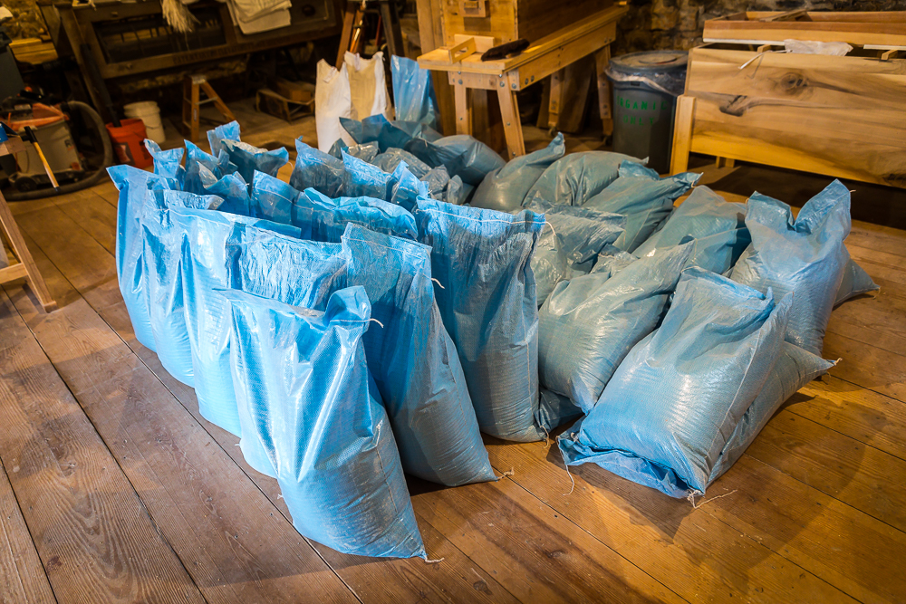 Sacks ready for market