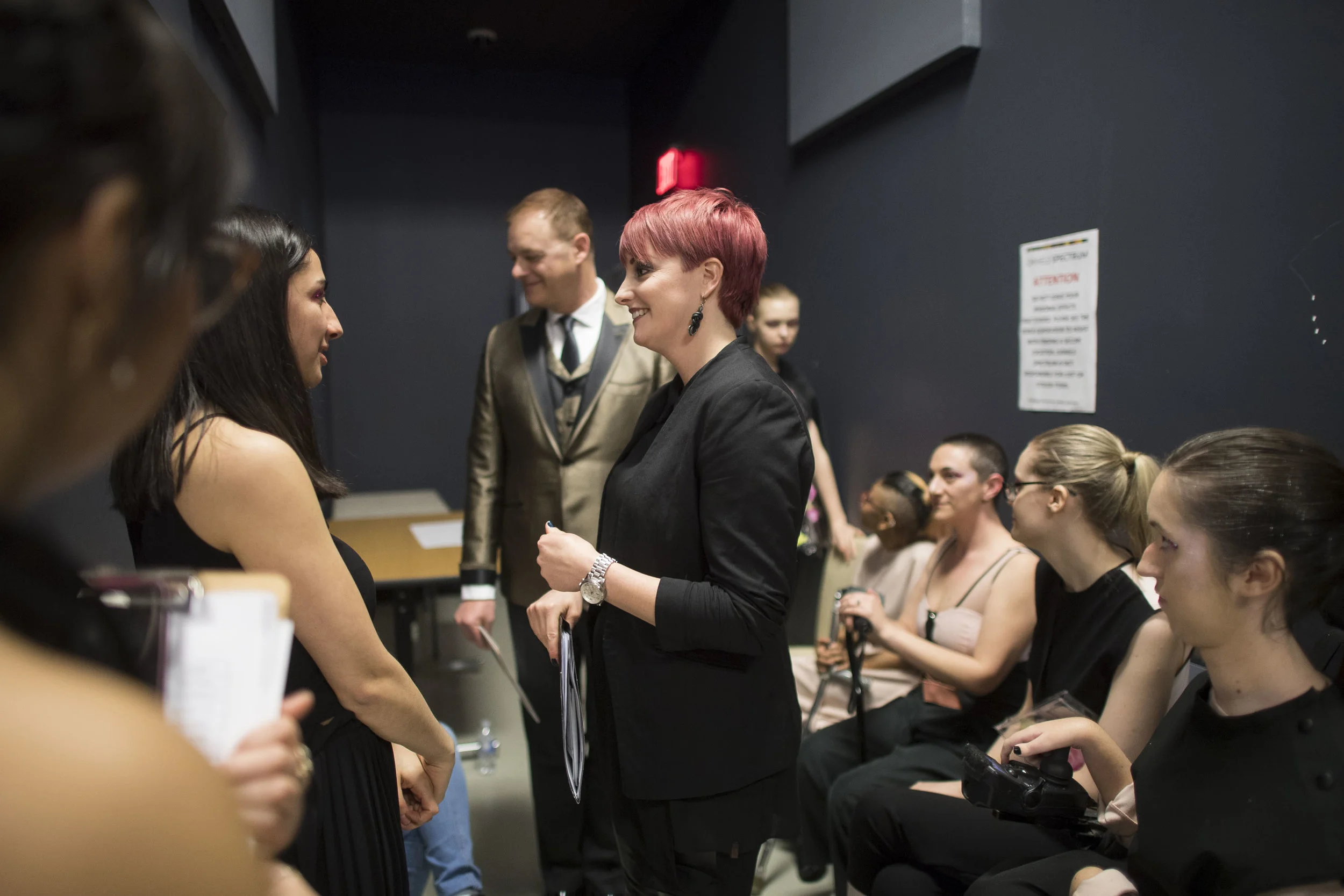 SONIA PRANCHO talking to Mass Exodus Curator ROSSA JURENA’S the Colour Director for Scwarzkopf Professional North America and former chair of Fashion Robert Ott UN•FORM was chosen to OPEN for the curated show Ryerson’s Mass Exodus 2018