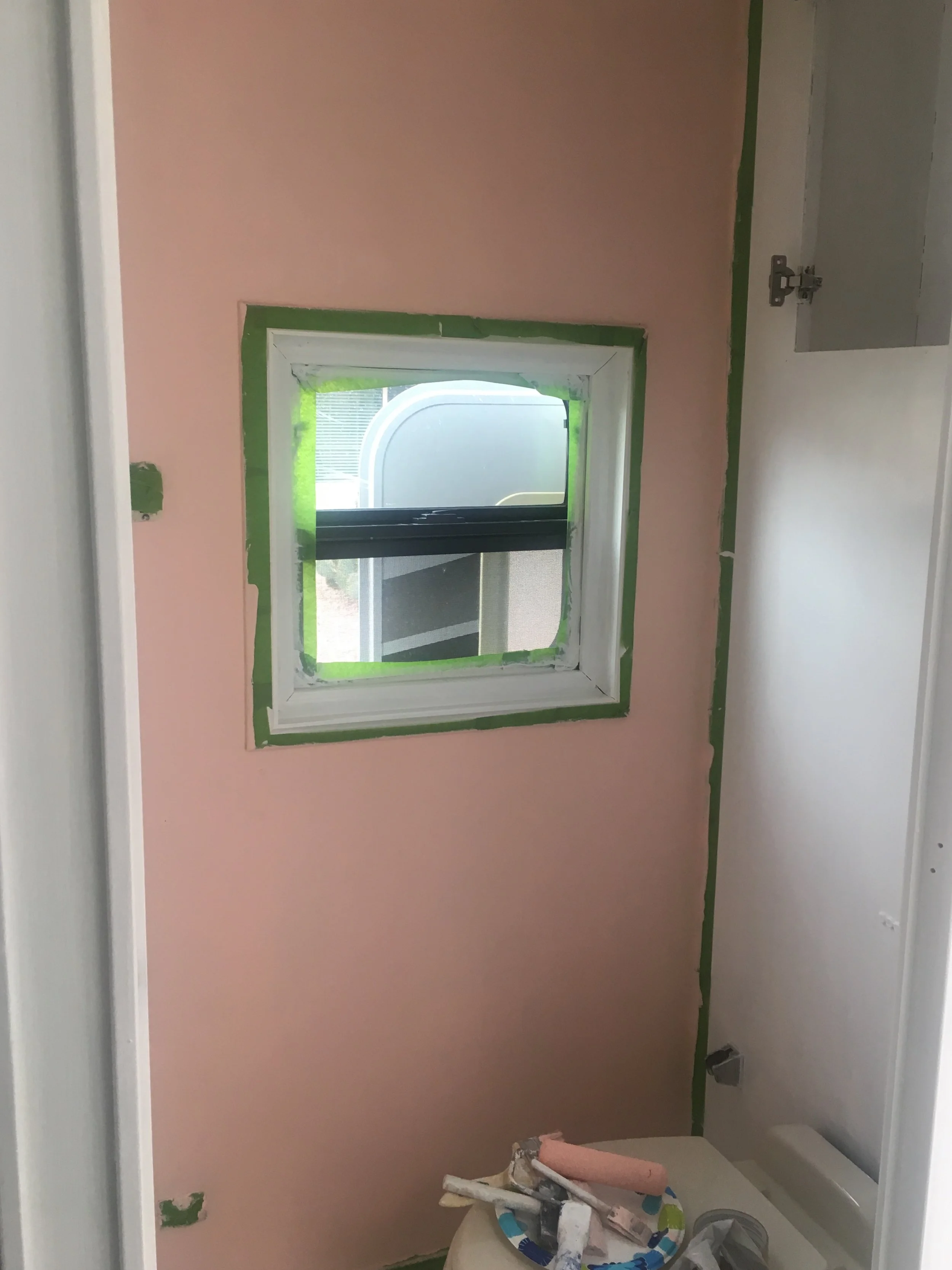 Bathroom color.