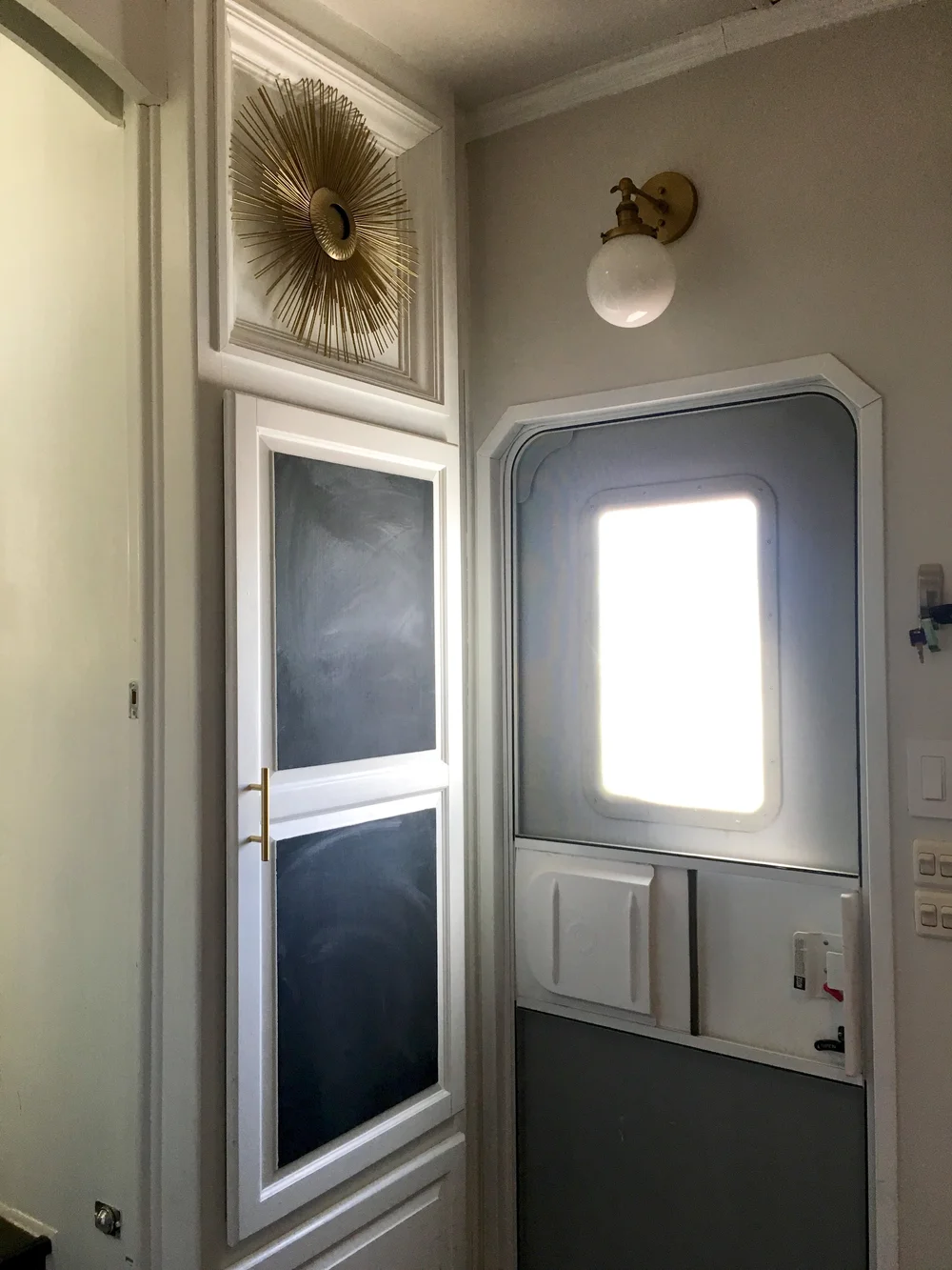 Blackboard & a new fixture.