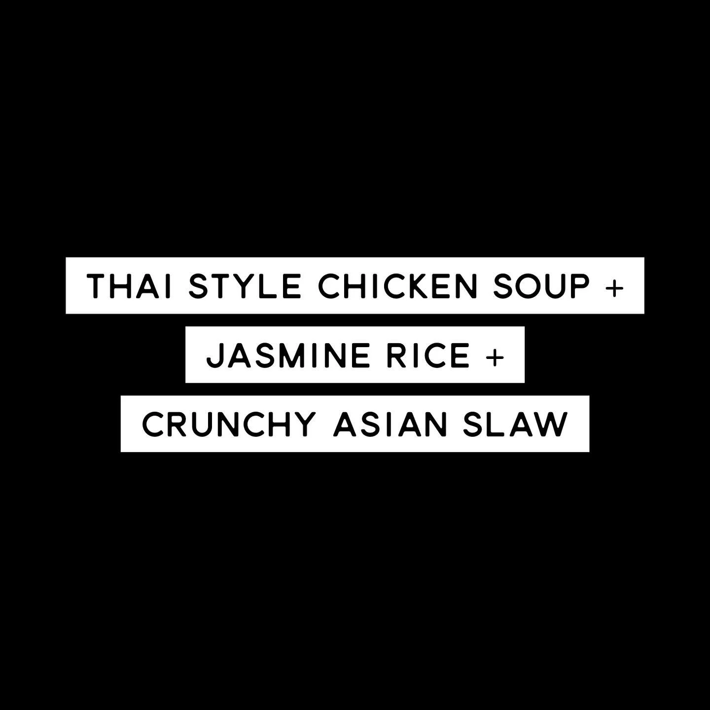 Enjoy next week&rsquo;s menu- Thai Style Chicken Soup with Coconut Milk, Jasmine Rice, and Crunchy Asian Slaw - available November 10-14.

Email info@tablefor2catering.com at least 48 hours prior to desired delivery date to order. All meals feed 4, d