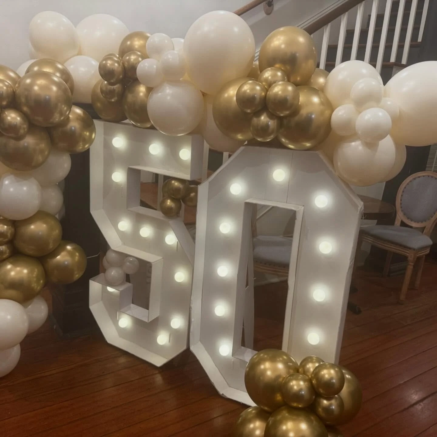 Turning 50 is an amazing milestone, and one we are always excited to help you celebrate! Tiffany chose a beautiful grazing table complete with charcuterie, salad spoons, deviled eggs, and chicken &amp; waffle skewers to serve her guests during the pa