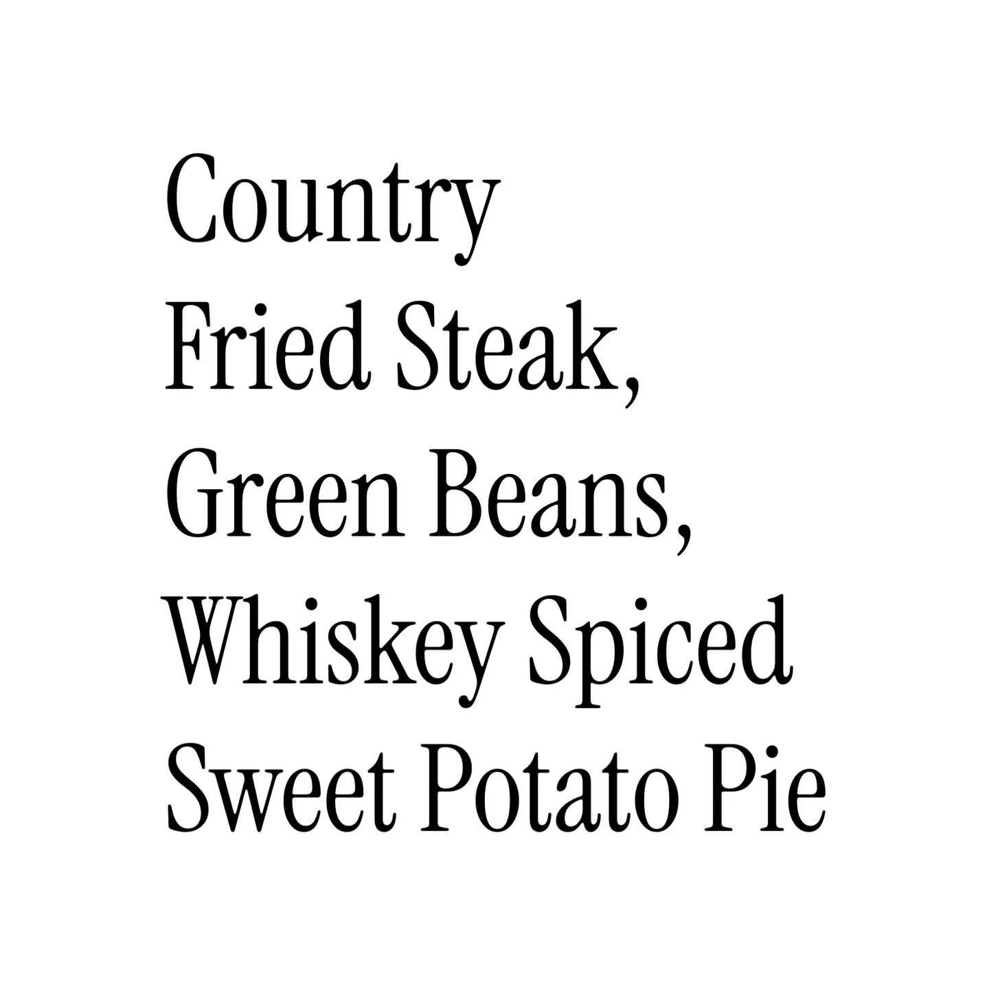 Keeping out west with our regional menu, we are heading into the mountains for next meal March 16-20.

Grab a spot for delivery or pickup - you don&rsquo;t want to miss this fancy sweet potato pie!

Email info@tablefor2catering.com with your preferen