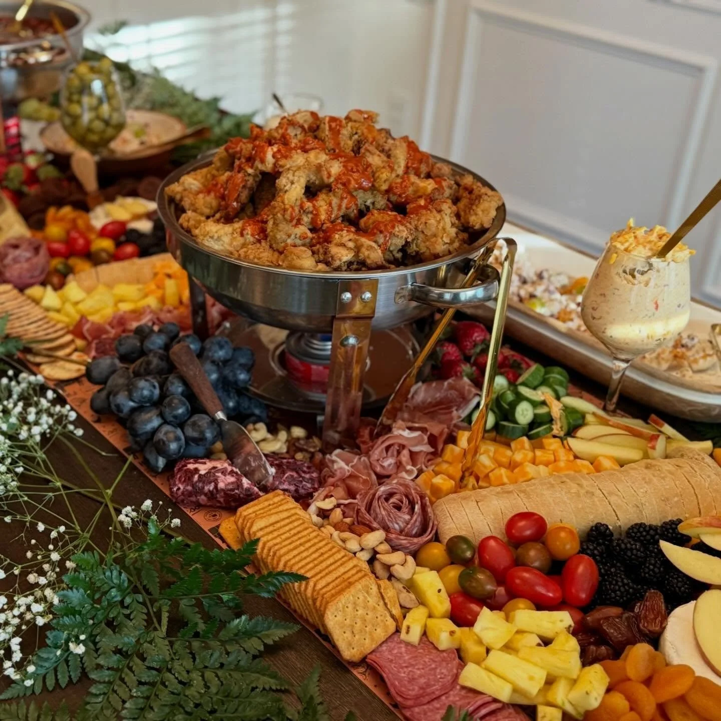 Here is a peak into a few of our recent grazing tables (charcuterie + appetizers!) So many tasty options for your guests!

If you are hosting an event this season and would like a quote for catering please reach out to Jordan info@tablefor2catering.c
