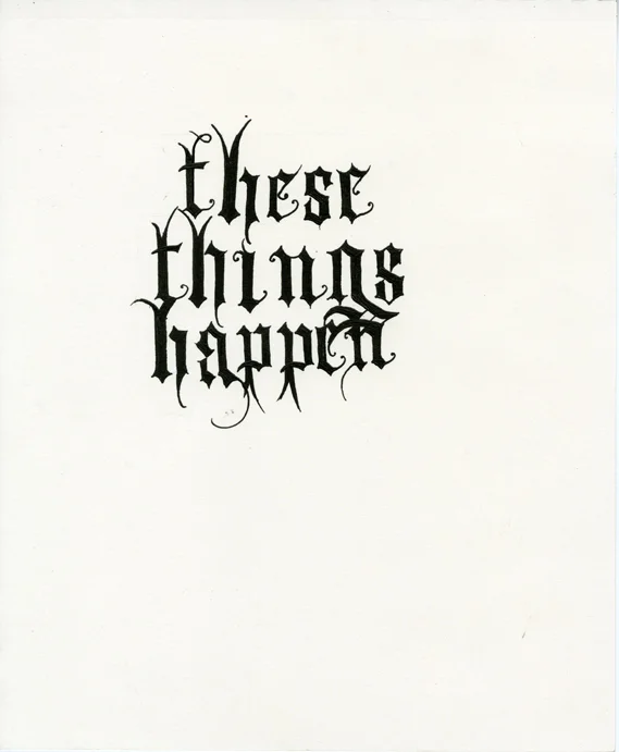 These Things Happen, pen on paper, 10'' x 8'', 2008
