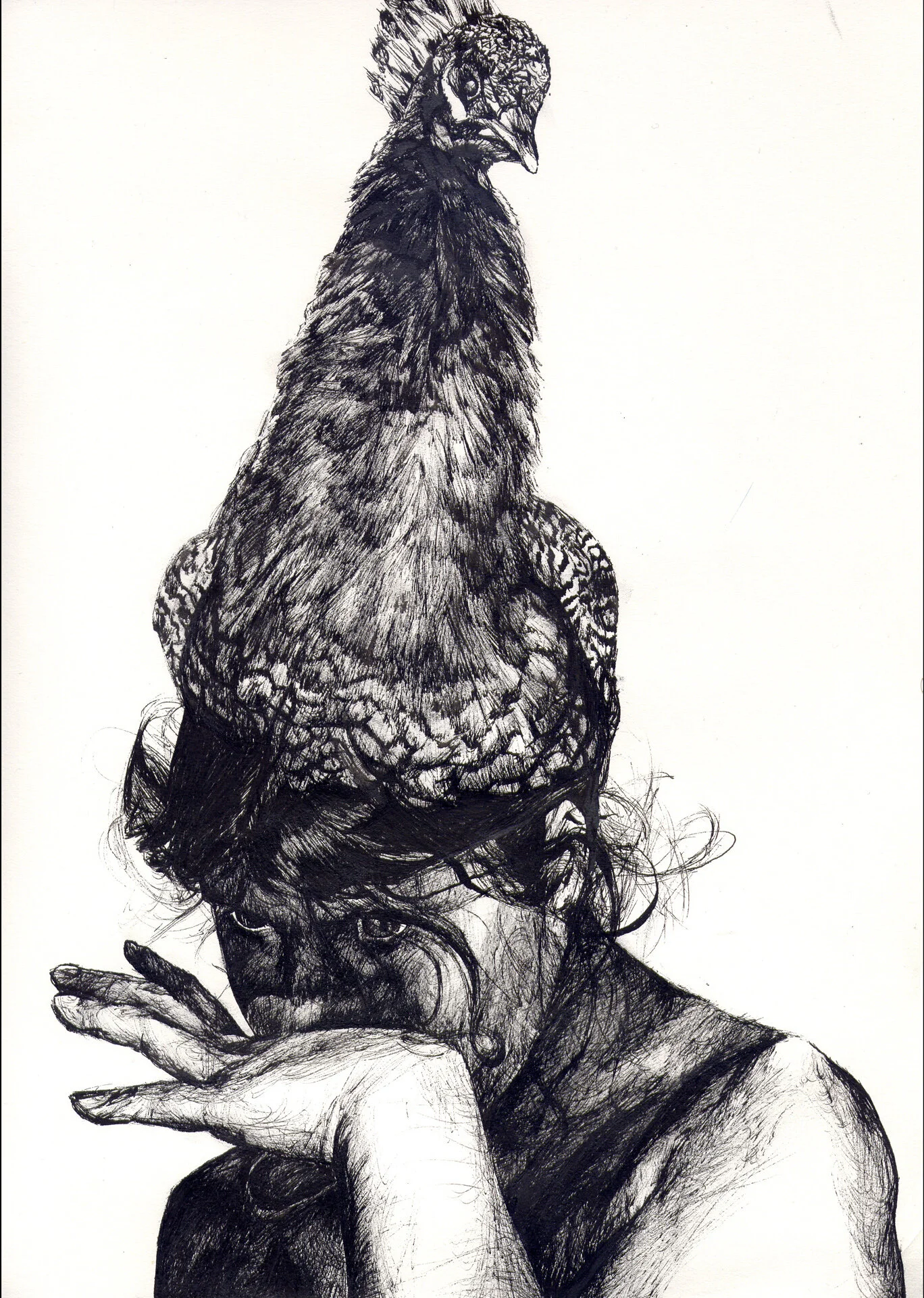 Peahead, pen on paper 11'' x 8'', 2006