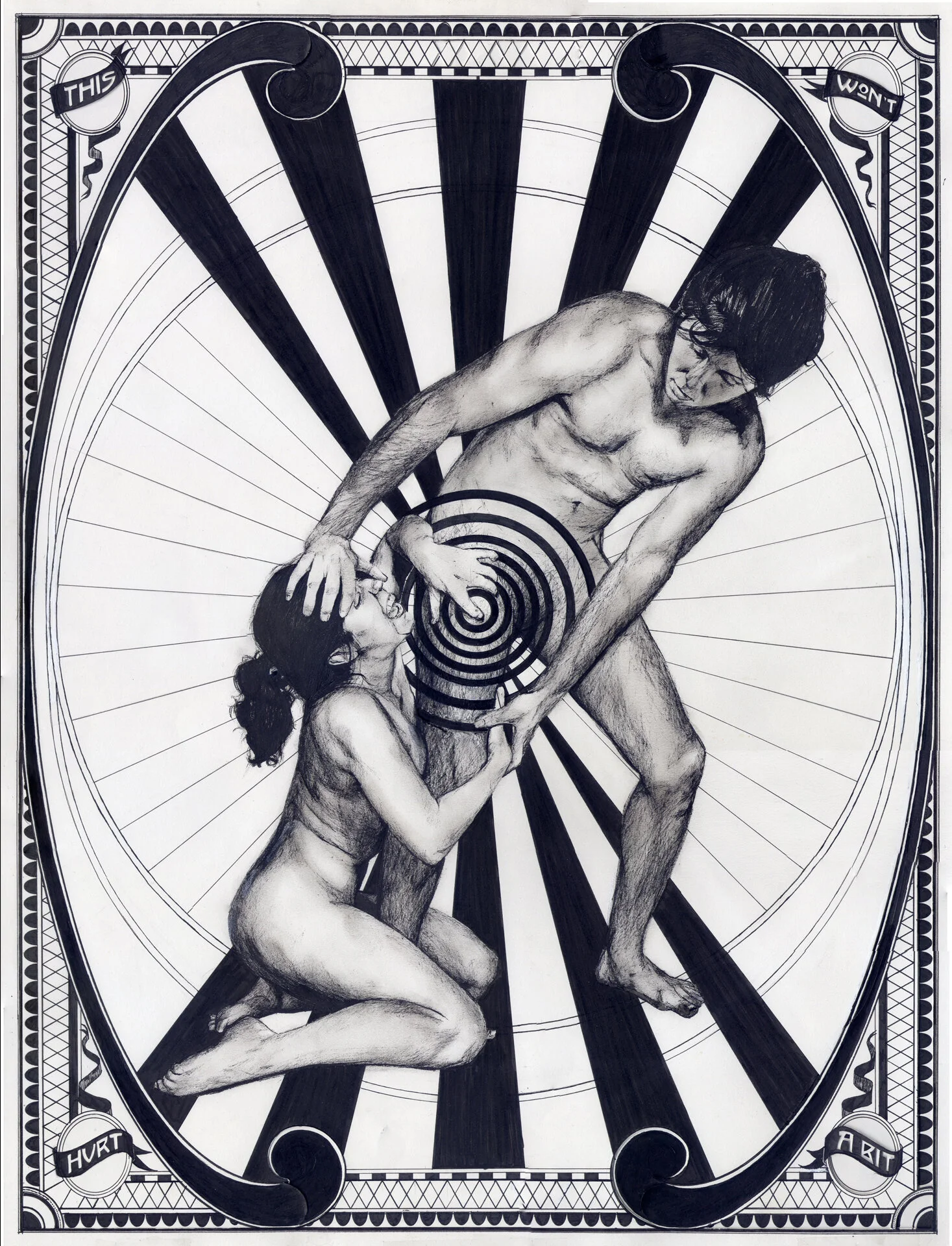 Hurt, pen on paper, 24'' x 18'', 2008
