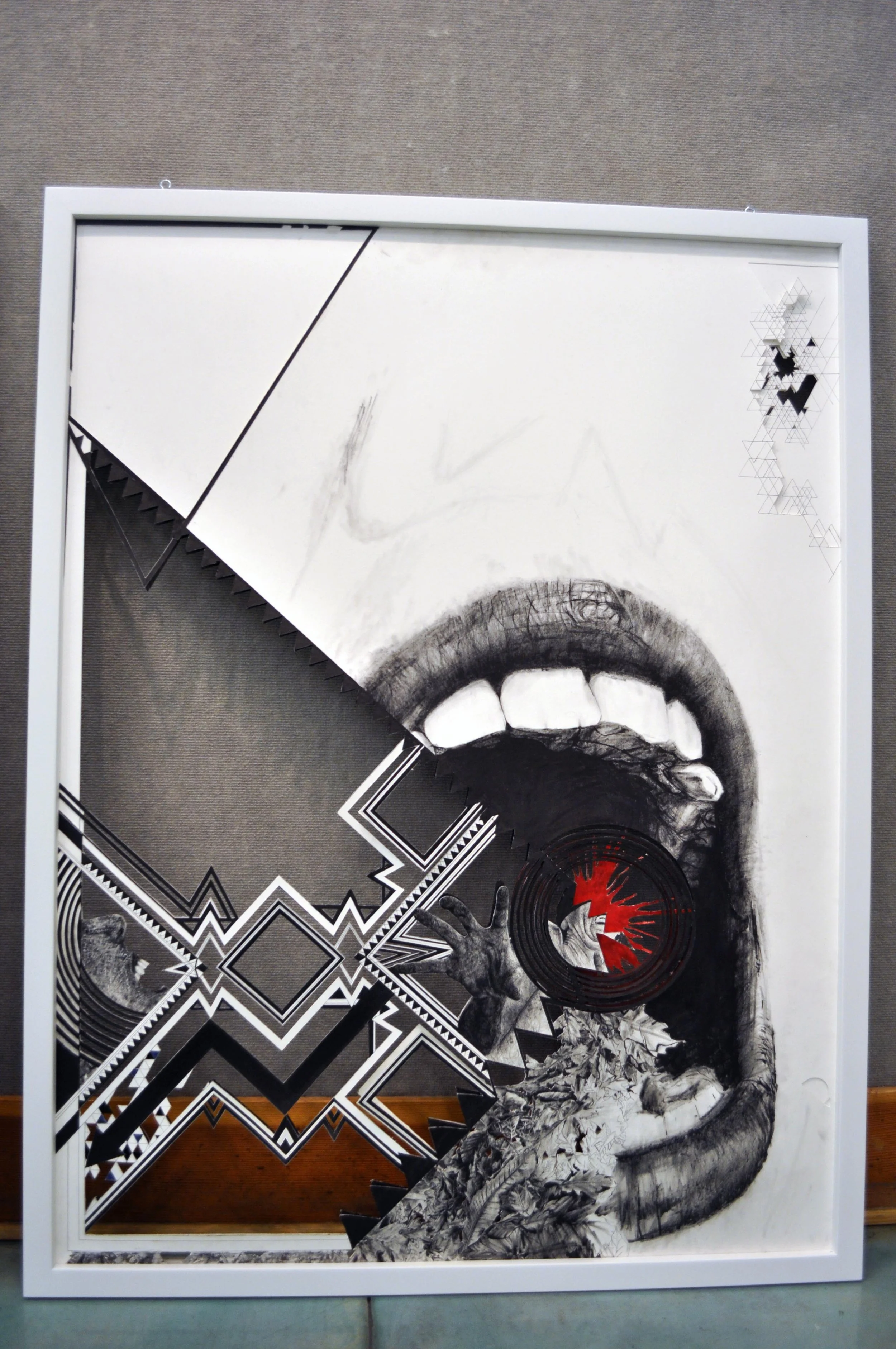 The Fearsome Distance Between What We Say and What We Mean panel #2, pen on paper, 60'' x 40'', 2011
