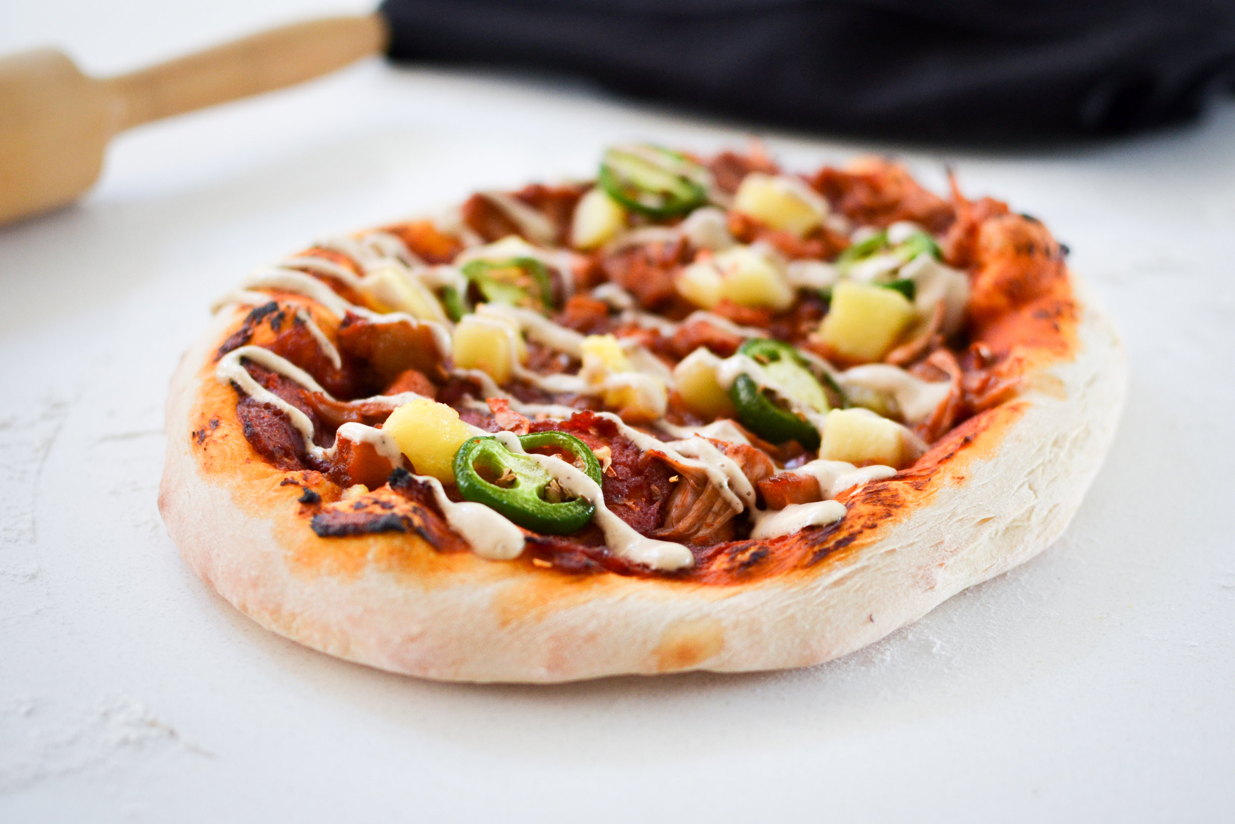 Bbq Jackfruit Pizza One Minute Vegan