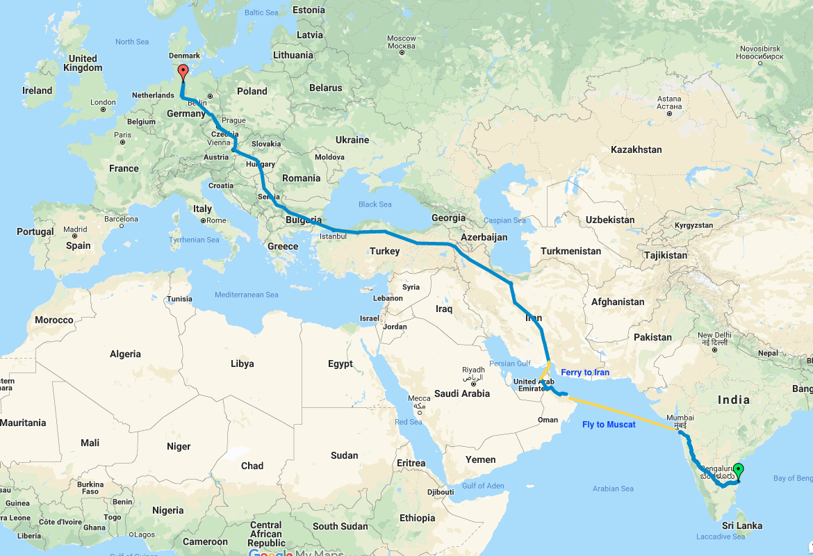 *Tentative route. Subject to change based on weather, security permissions, visas, etc
