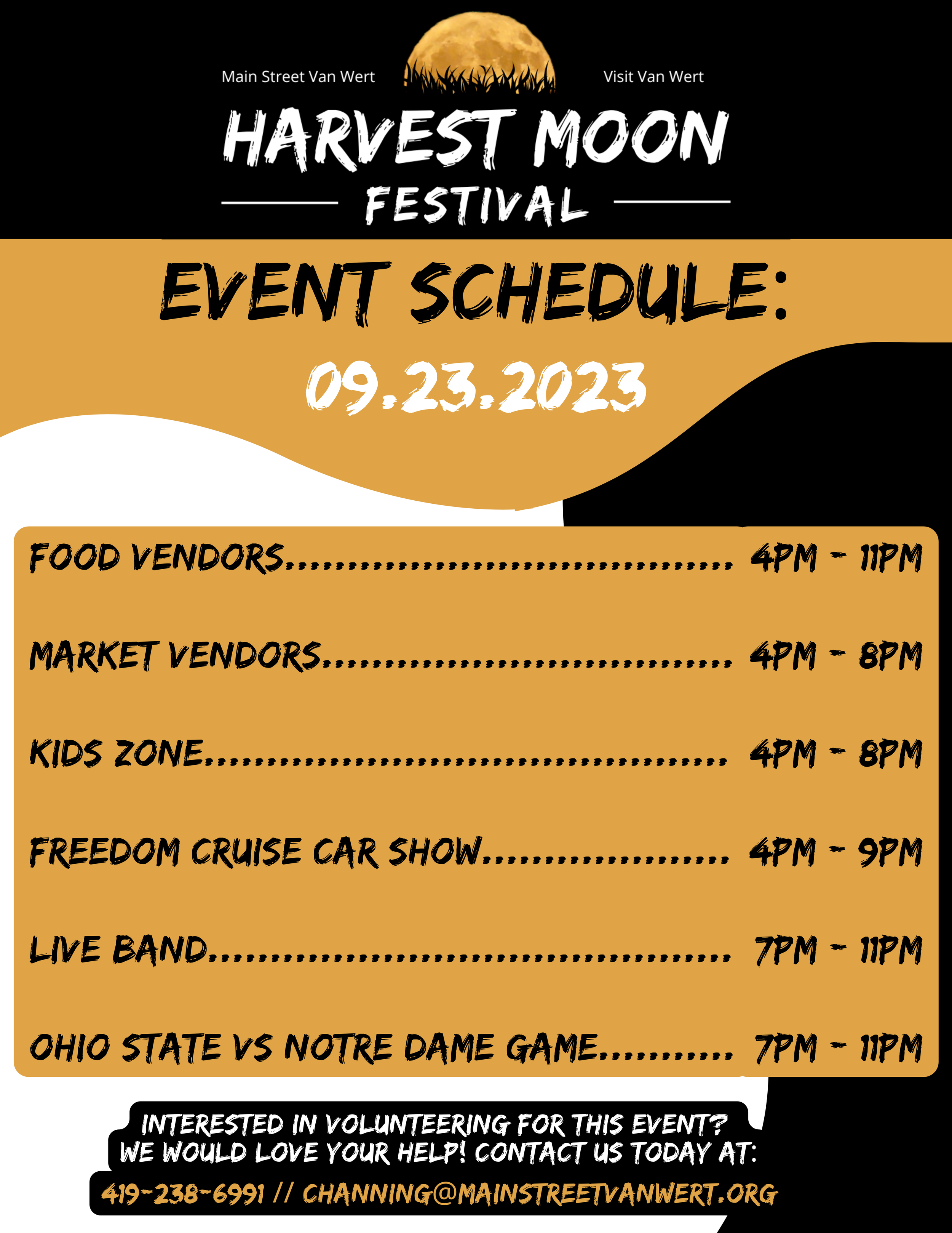 Harvest Moon — HISTORIC MAIN STREET VAN WERT