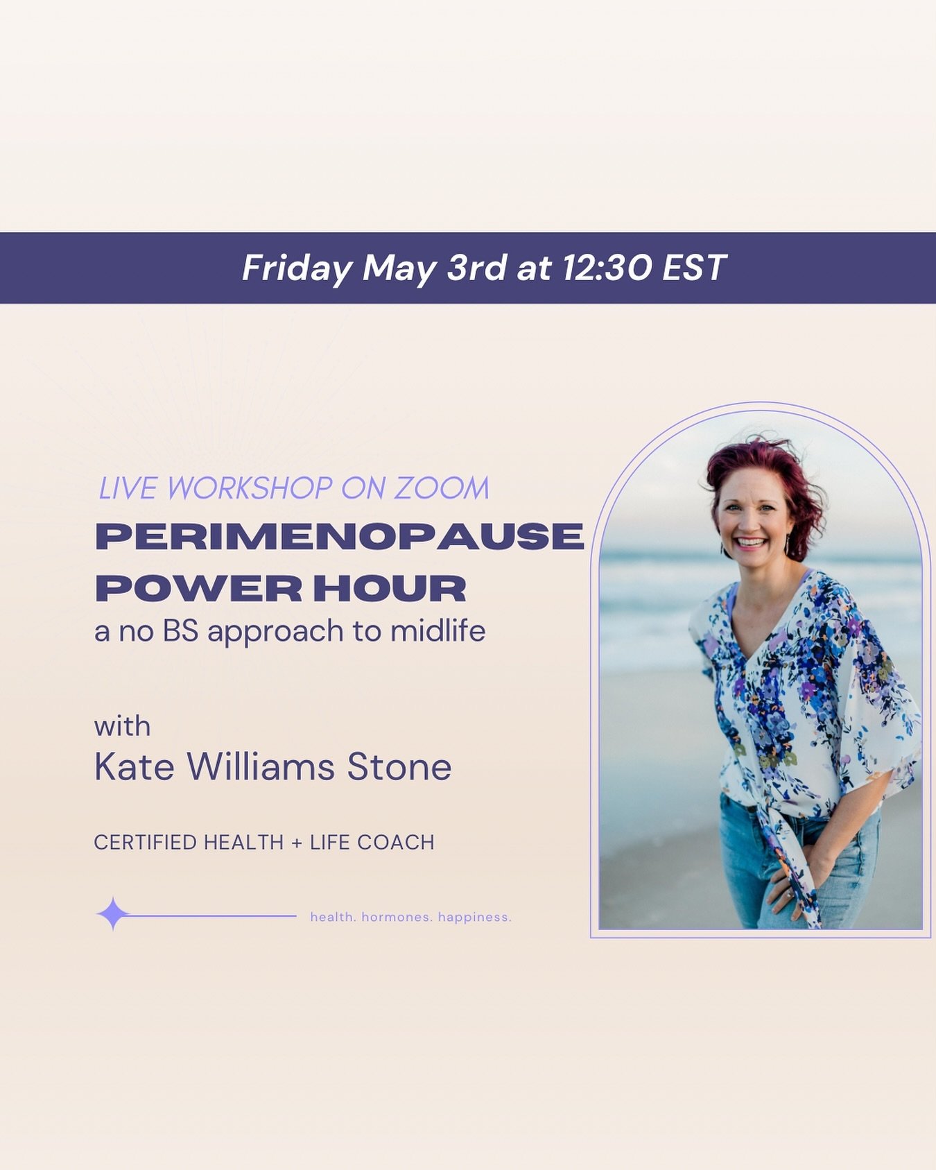 🌟 Join me on Friday May 3rd at 12:30 EST for a FREE workshop! 🌟

At 41, I found myself battling fatigue, brain fog, and heavy periods. But when I turned to my doctor for answers about perimenopause, I was brushed  off as &ldquo;too young.&rdquo; So