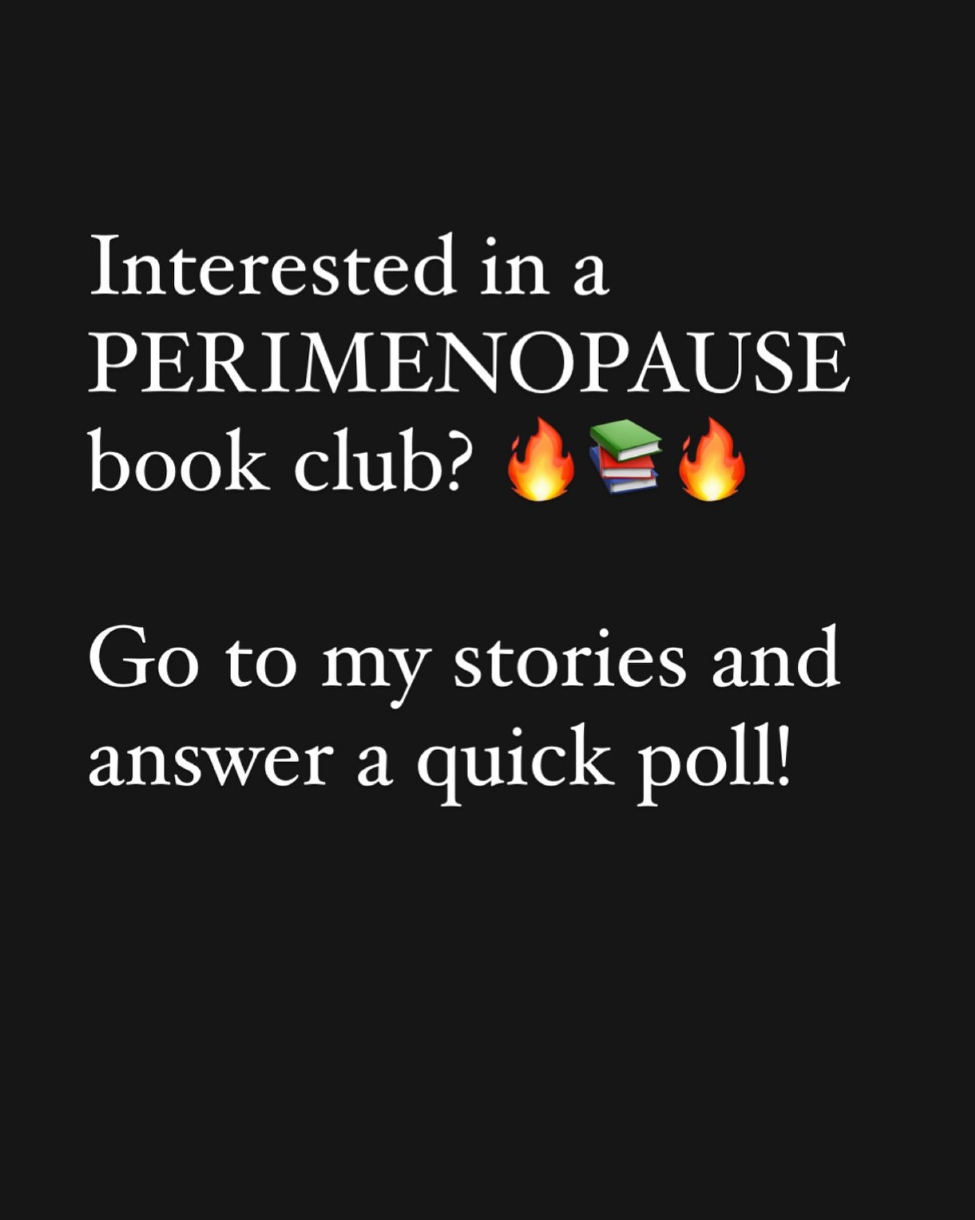 ⬇️FEEDBACK NEEDED⬇️ for the next 24 hours in my stories.
 
Vote on what books you want to read? 

What day and time do you want to meet? 

Tell me in the polls! Thanks! Kate 💜