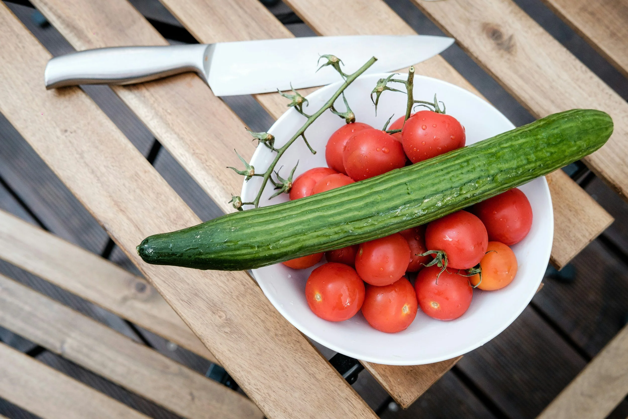 Fattoush Salad: Tomato and Cucumber Salad