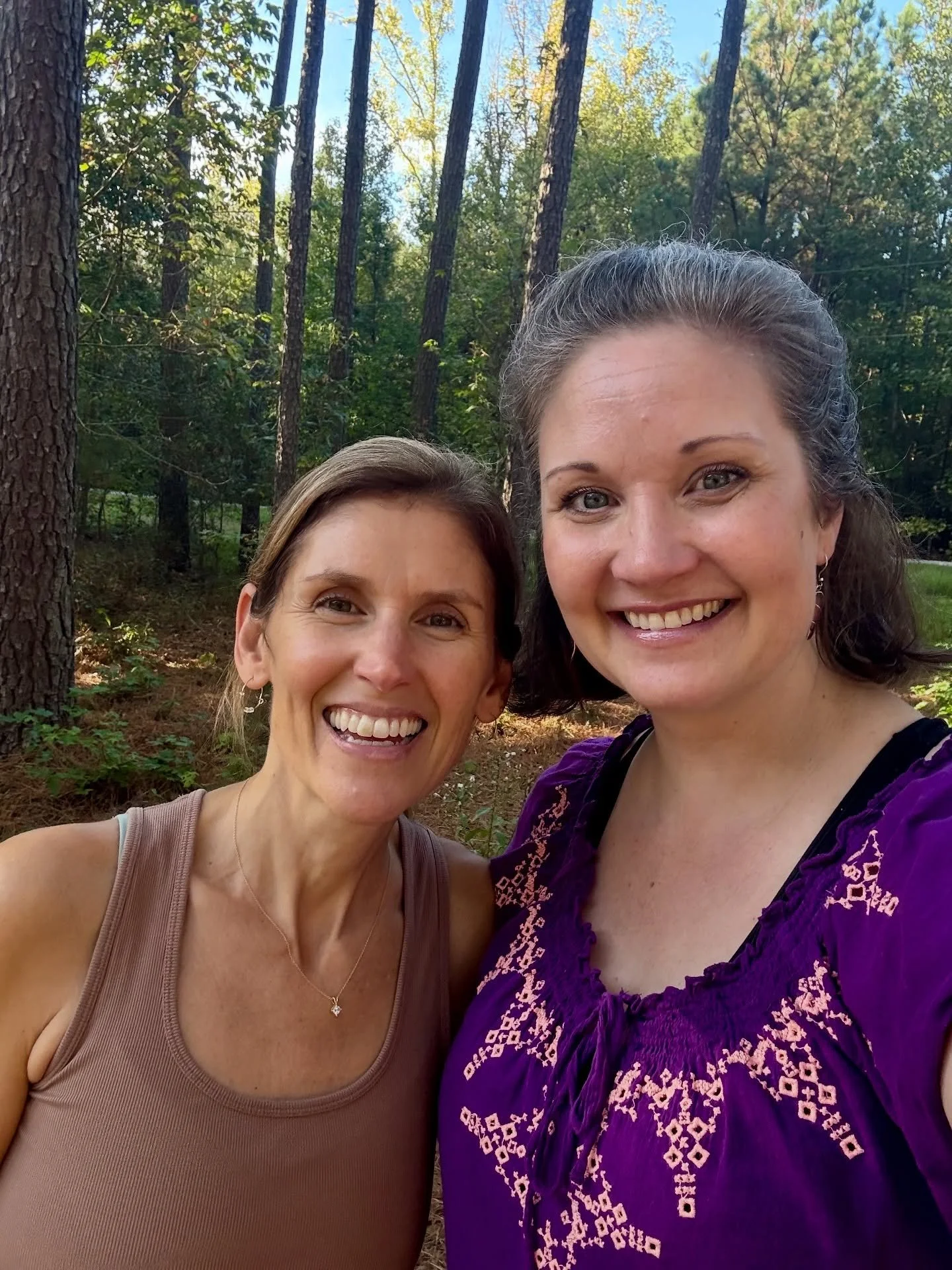 Embracing Midlife Retreat photo dump here! Too good not to share with you! 💜

✨Comment &ldquo;VIP&rdquo; to get early access to the next retreat on 10.3.26. 

 1. Your two retreat hosts! We met a year ago at a retreat at SkyPond and now we are hosti