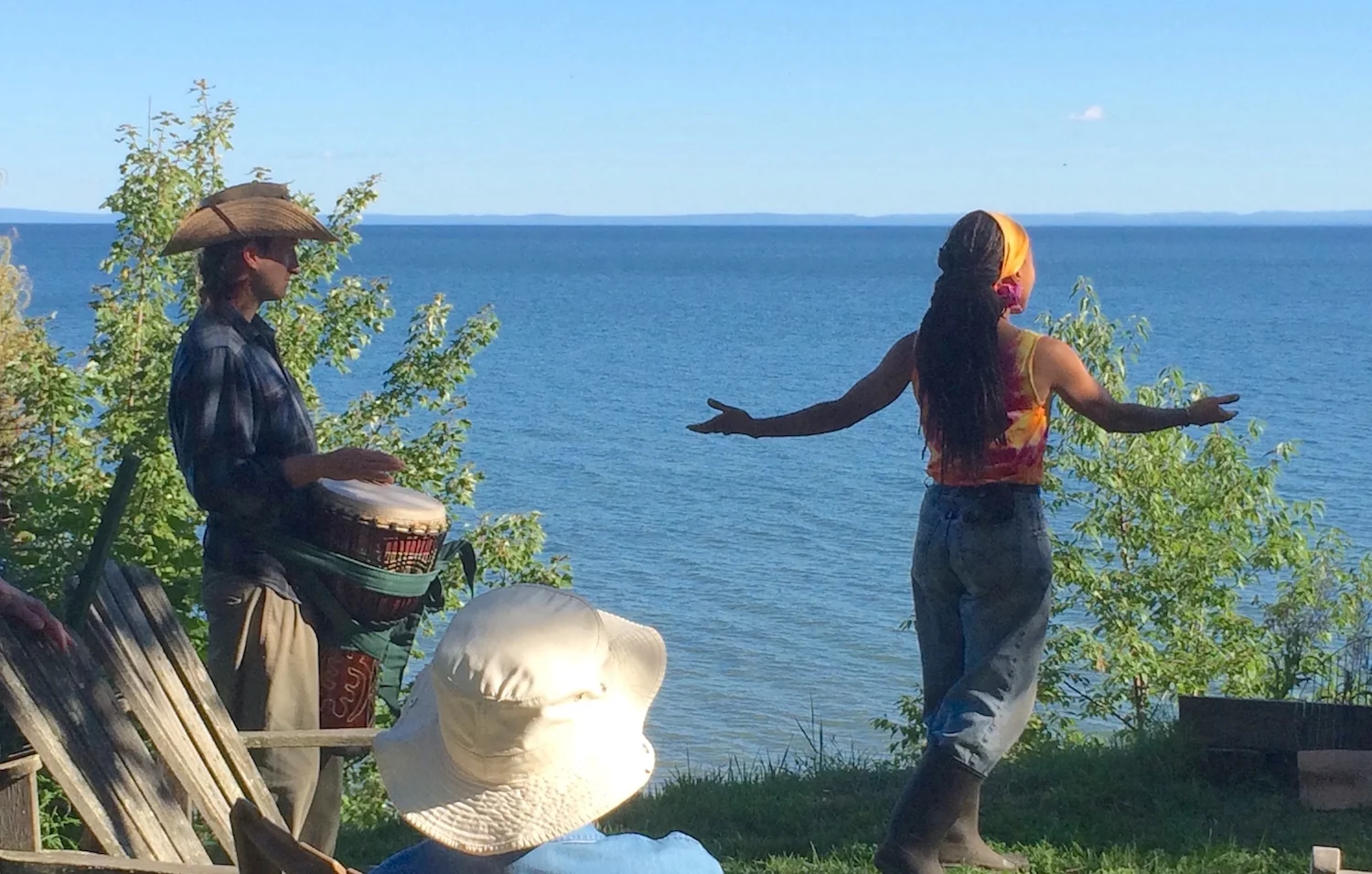 Regina and Drummer on Shore.jpg