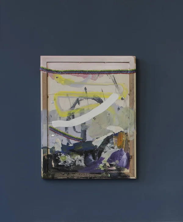 Sarah O’Brien PRINCESSA , 2017 Paint and textile on board, 67 x 52 cm