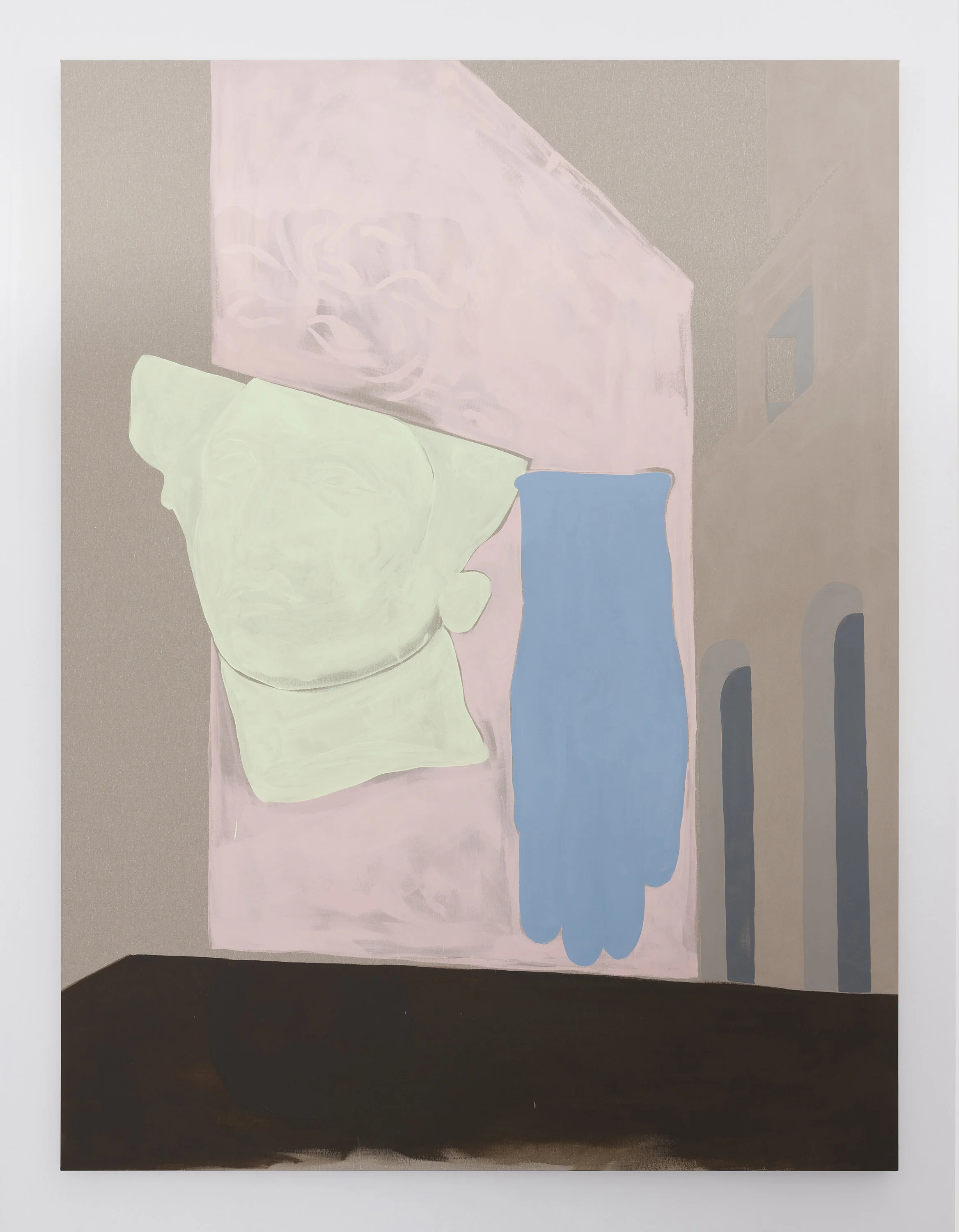 and being swept along is not enough , 2019 acrylic on polyester, 198 x 148 cm
