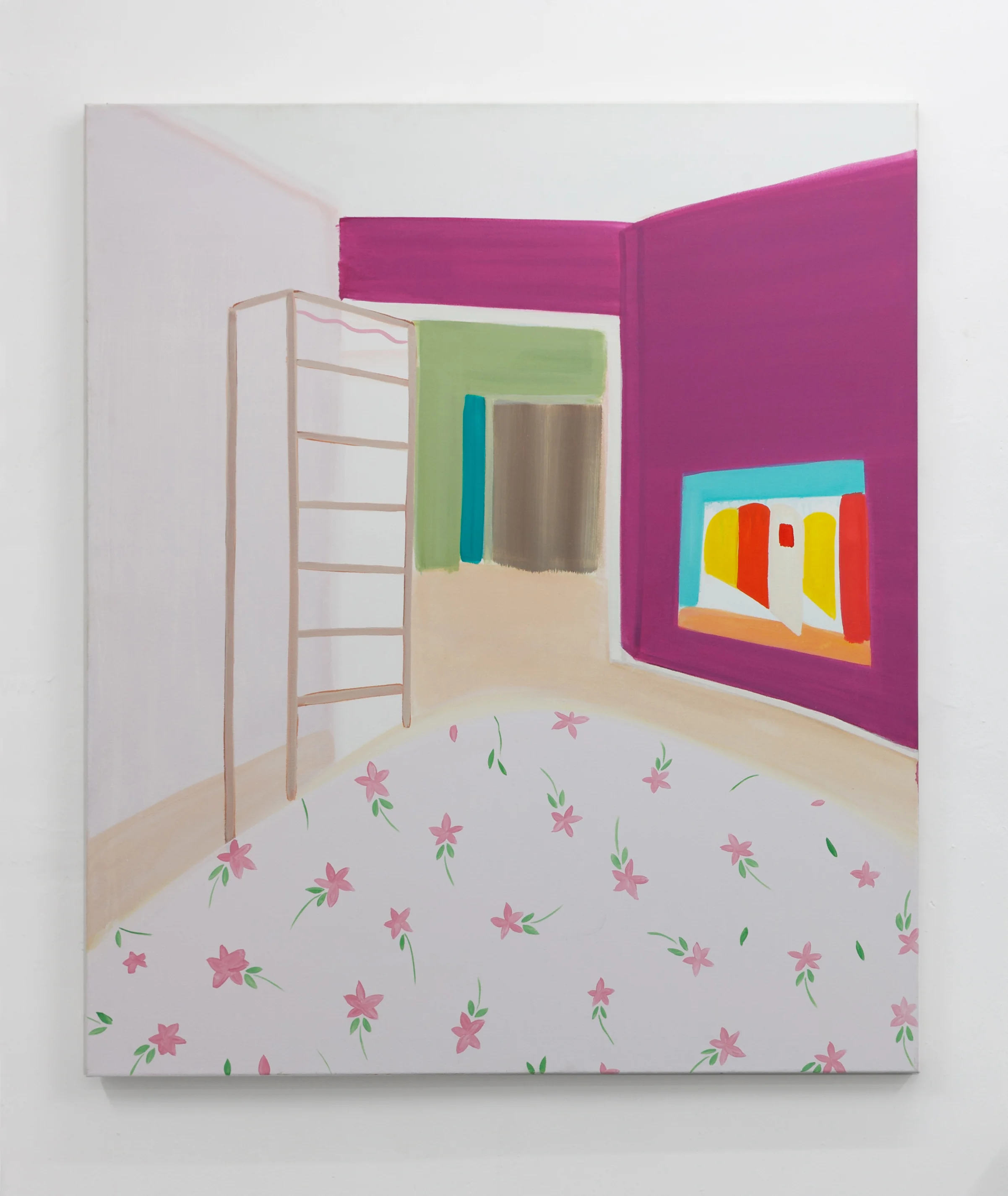 Please Knock , 2018 oil on canvas, 120 x 140cm