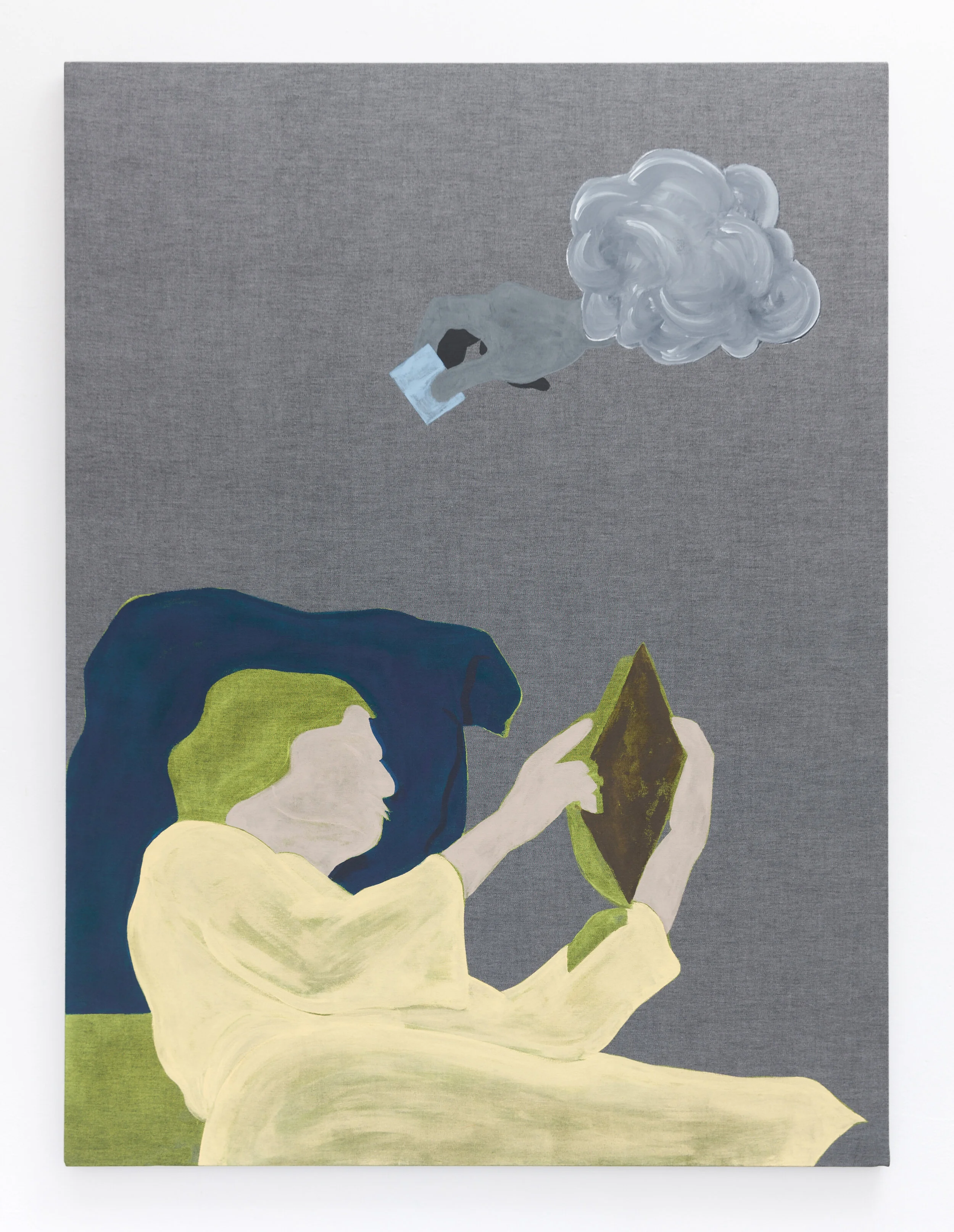 under an immense sky, 2018. Acrylic on cotton, 137 x 102 cm.