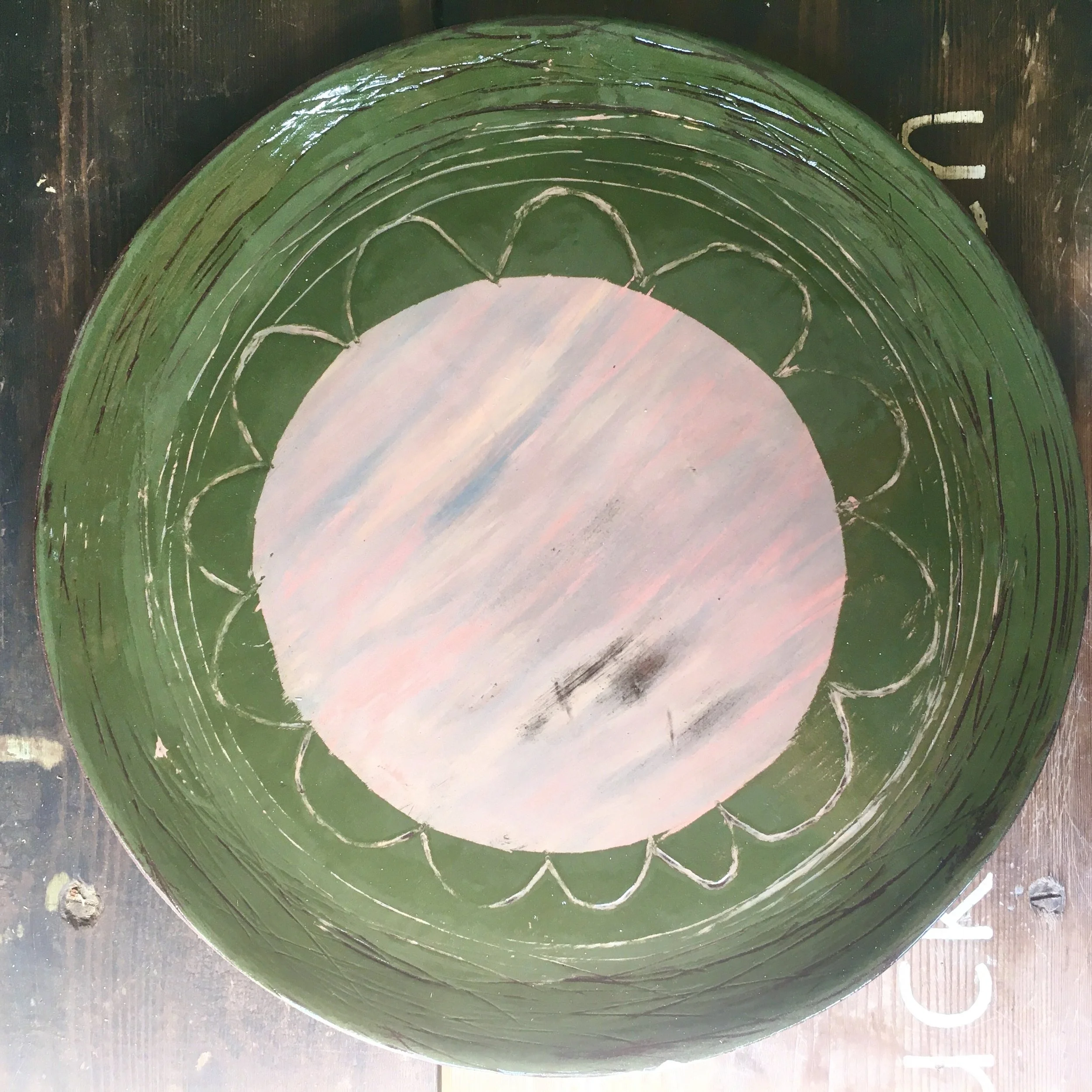 pottery workshop ceramic class design and make a plate in Brighton