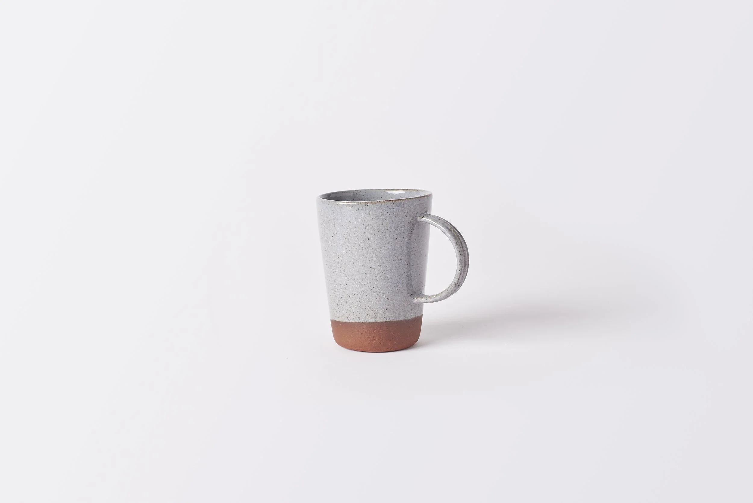 Ceramic handmade contemporary terracotta cup in grey colour