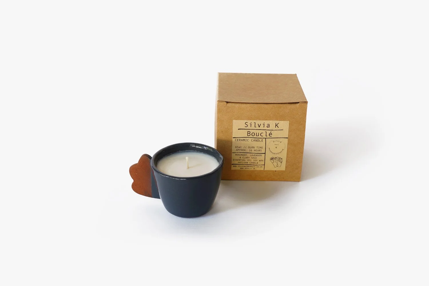 Ceramic Candle, Black Candle, Boucle Candle, Soy Wax Candle, Scented Candle, Terracotta Candle, Lavender Candle, Hand Poured Candle, Vetiver Candle, Petit Grain Candle
