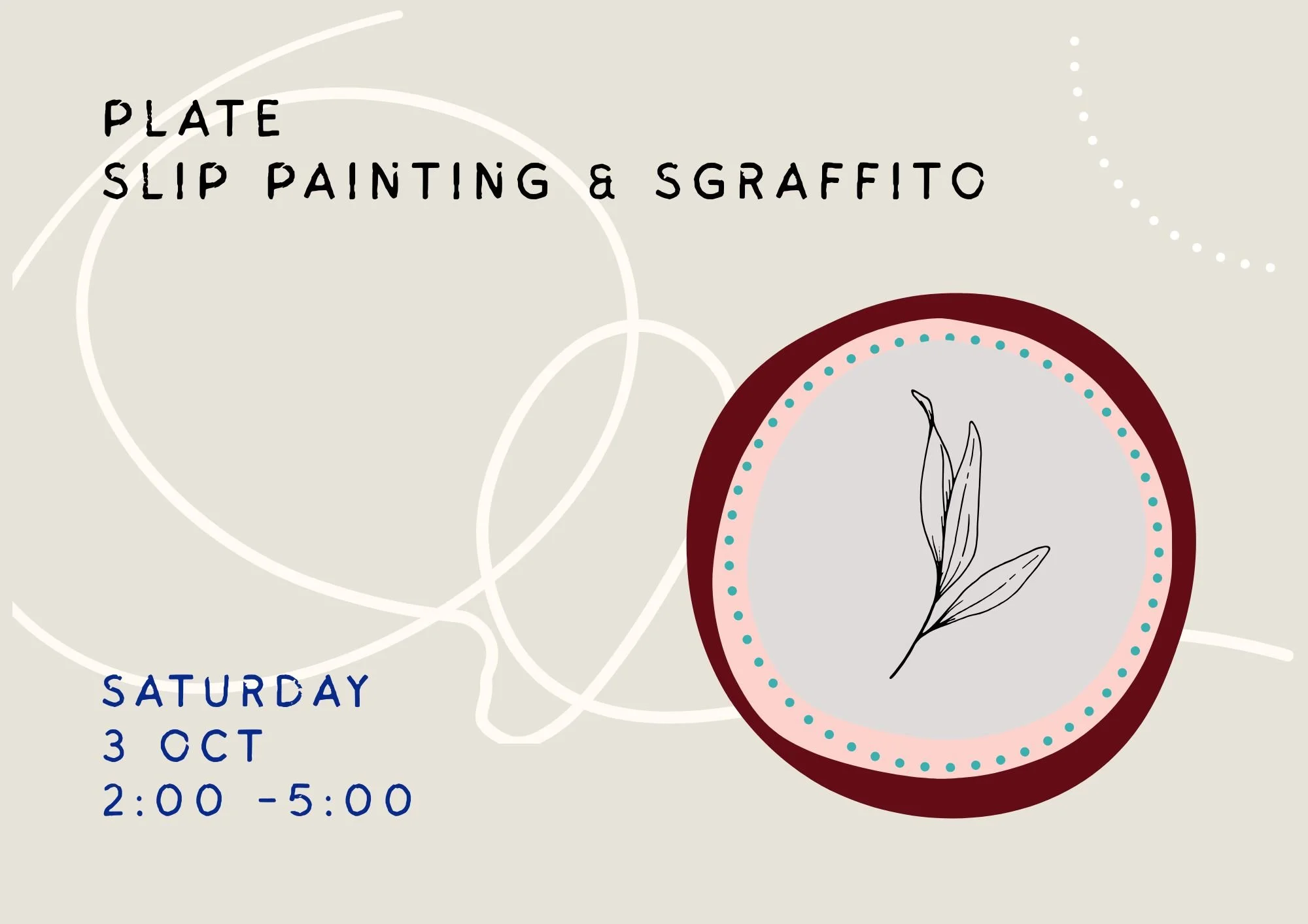 Ceramic Plate Workshop in Brighton, Pottery Class