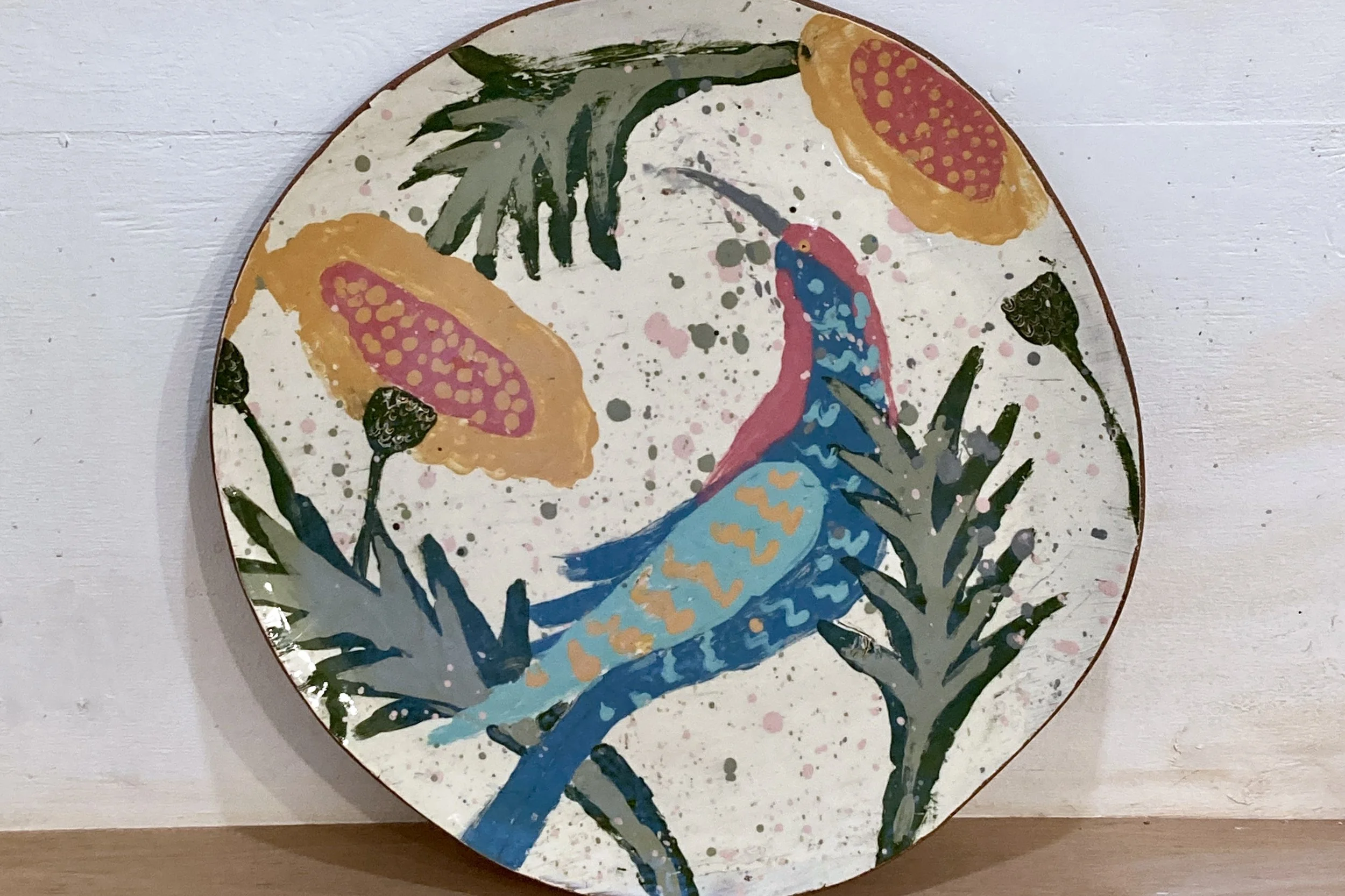 Final platter from monoprinting masterclass made by student