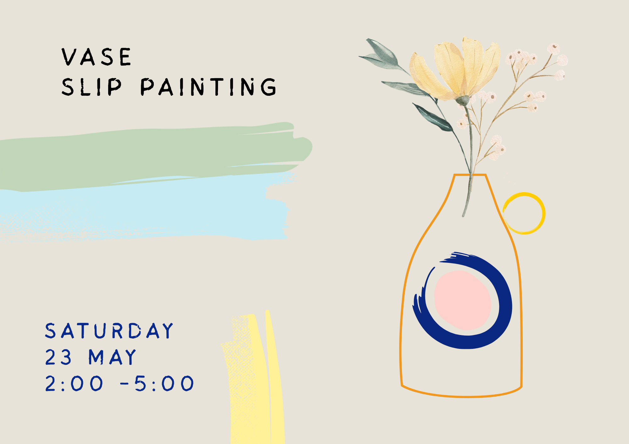 Small group pottery workshop in bright creative studio