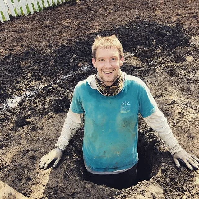 Holy cow it&rsquo;s a hole! #raingarden #innlandscape #innstudiollc