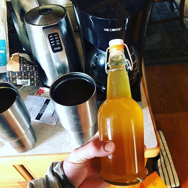 Honey in the coffee to get the day aaaaa rolling. Let us know if you would like some honey. The bees have already started on their honey supply!