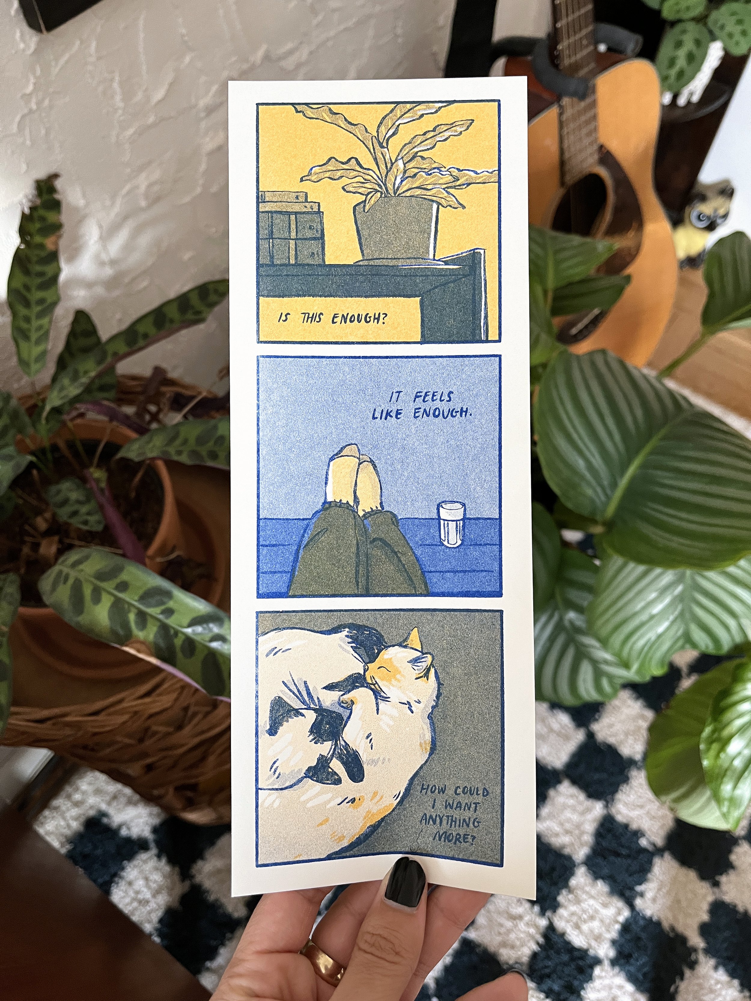 Is This Enough?- 4x10.75" Risograph Print