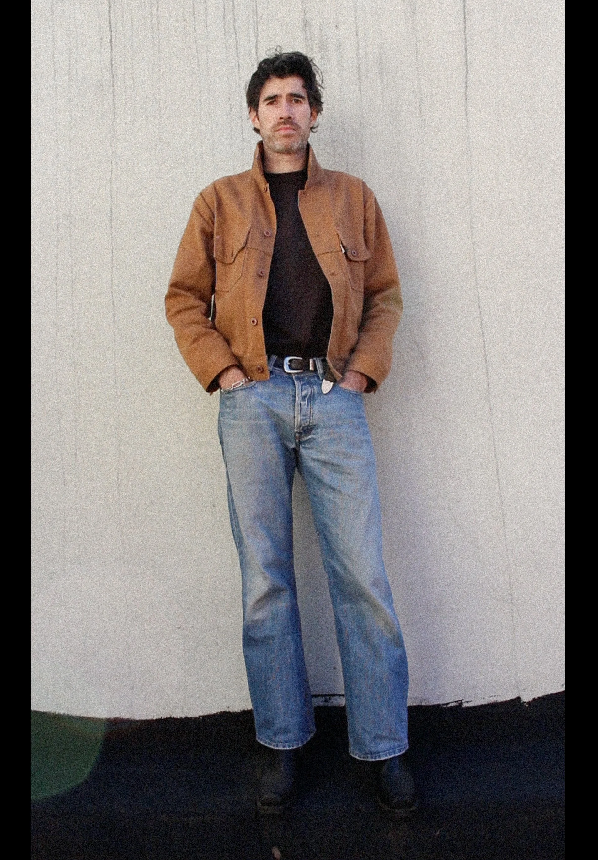 Hopper Jacket in Brown Selvedge Denim (100% Organic US Cotton) | Size XS-2X