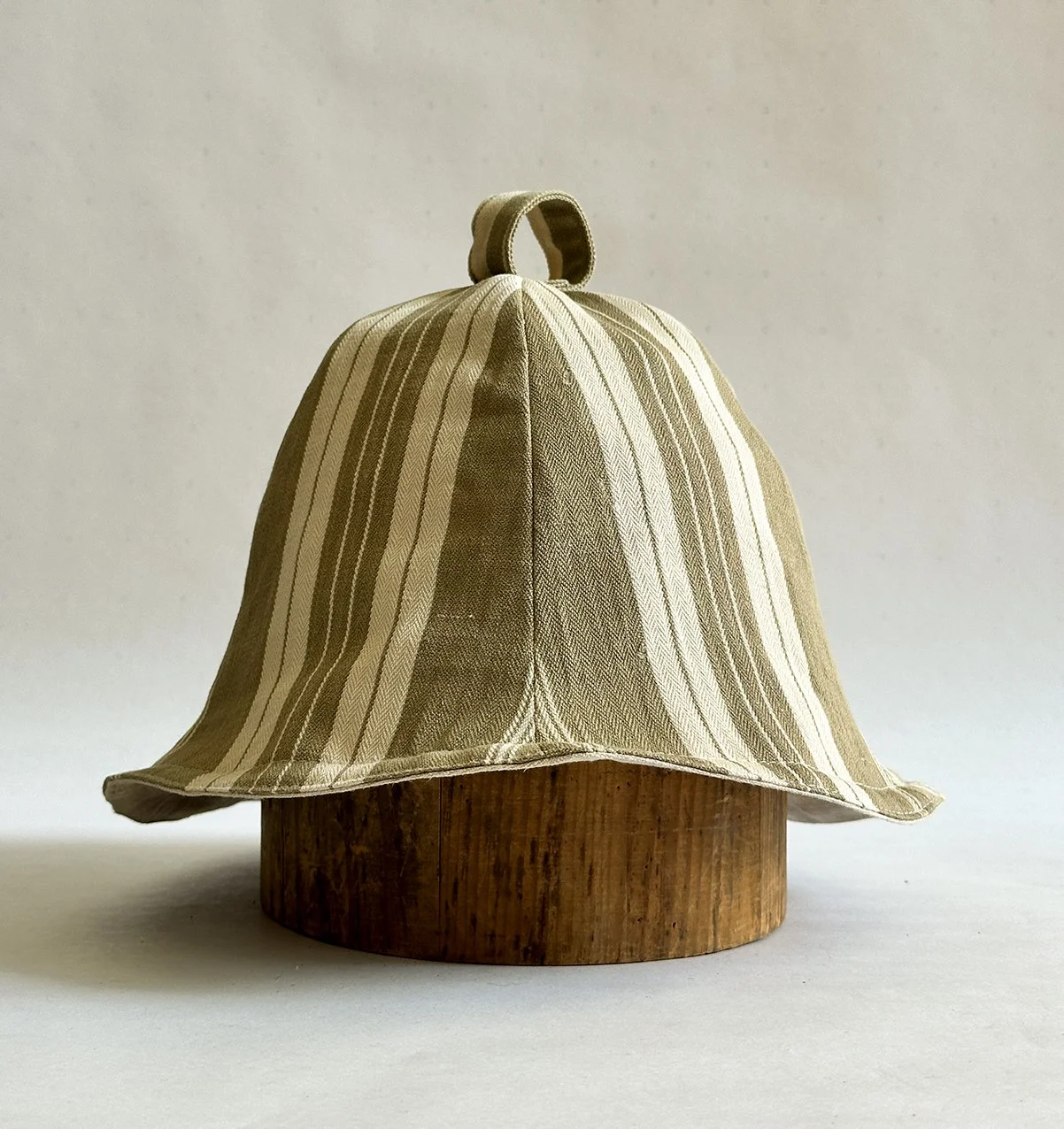 'Tam Hat' in Sage Ticking c. 1930s