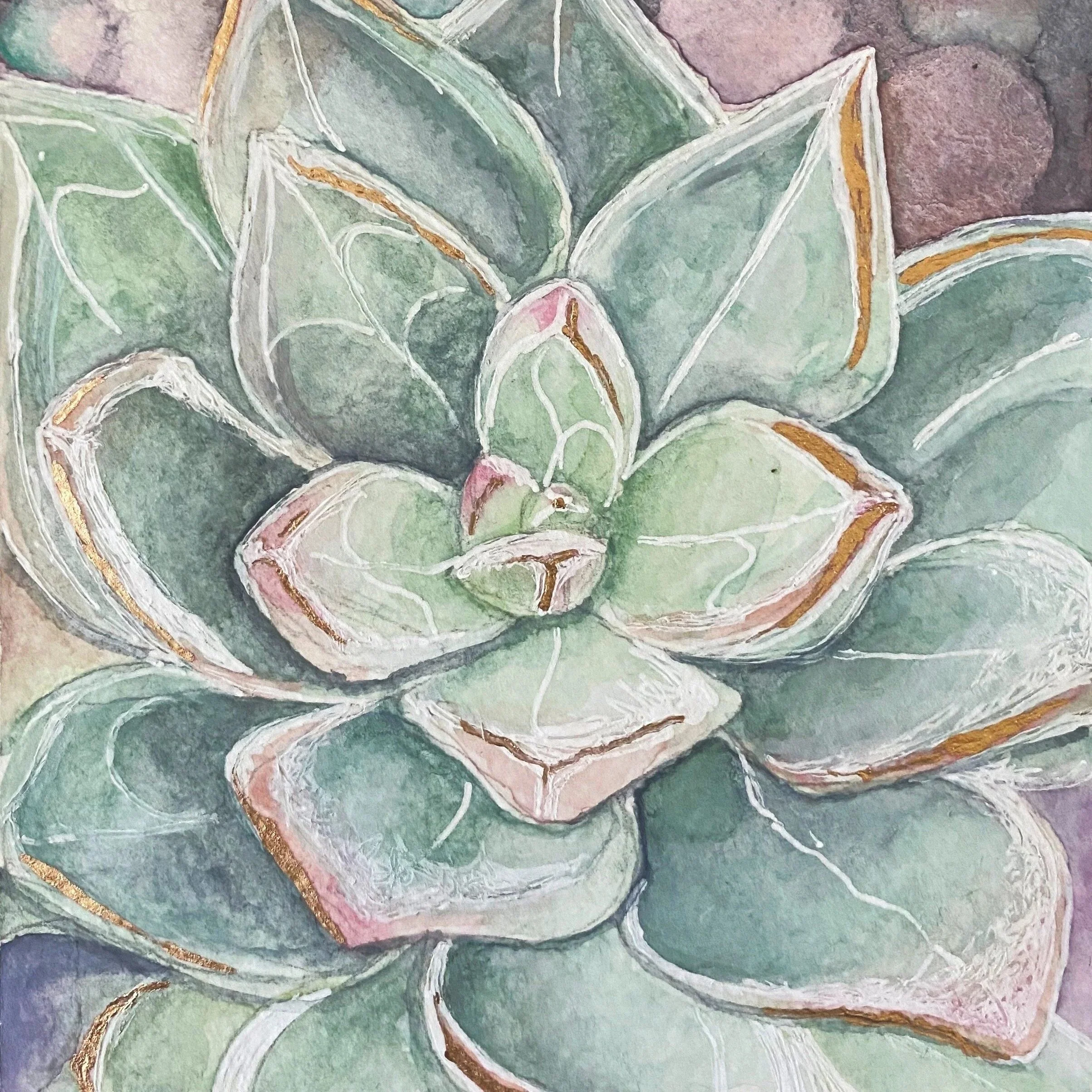 Copper and Sage Succulent 