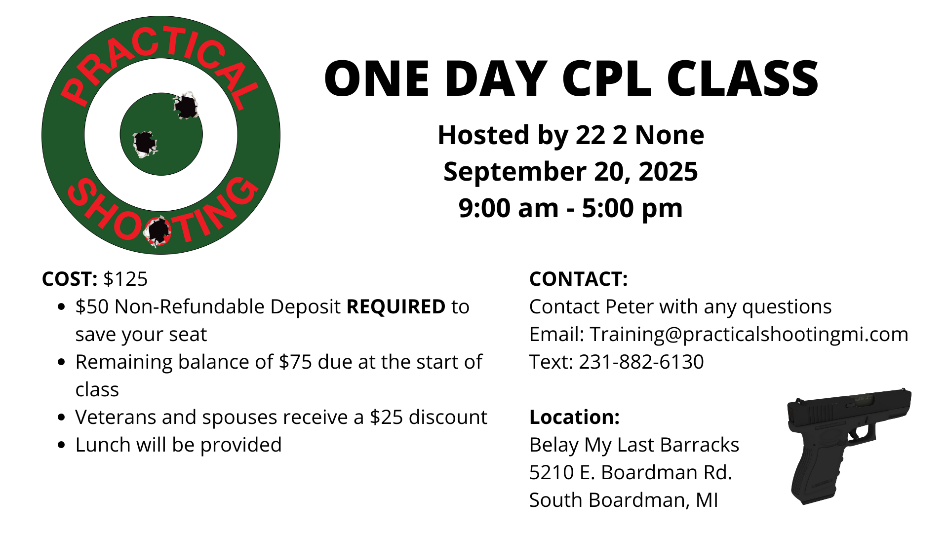 One Day CPL Class - Sept 20