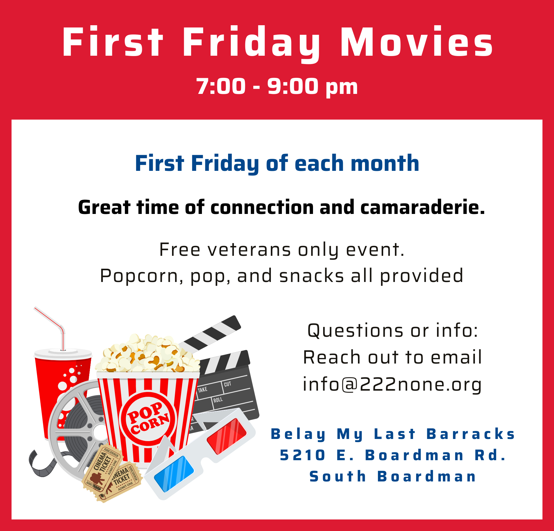 First Fridays Veteran Movie Night