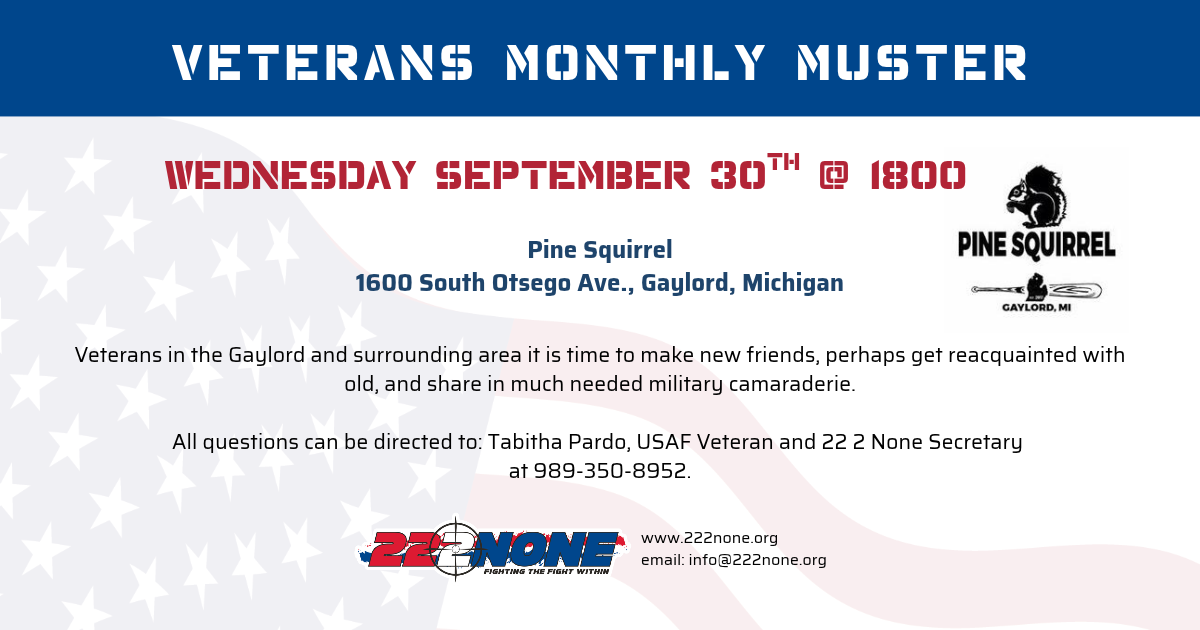 Veterans Monthly Muster - Gaylord