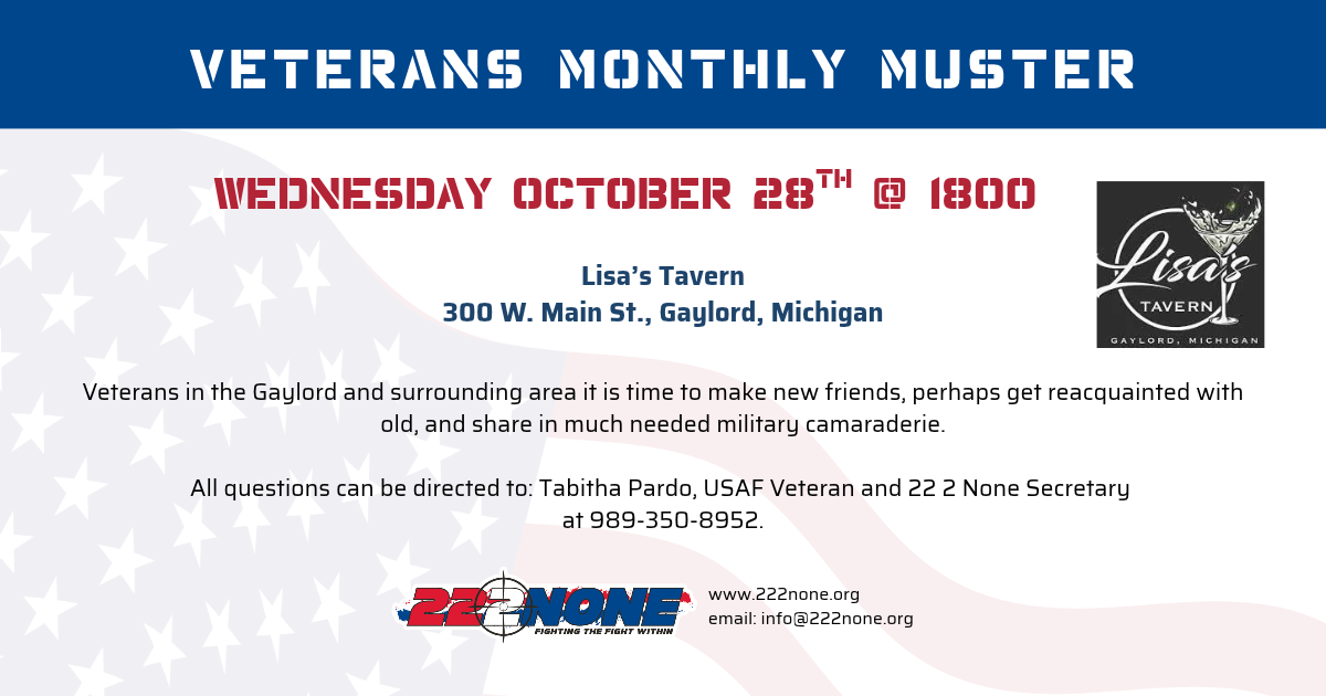 Veterans Monthly Muster - Gaylord