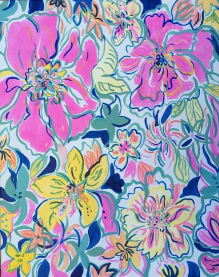  Acrylic and marker on canvas  16” x 20”  2017 